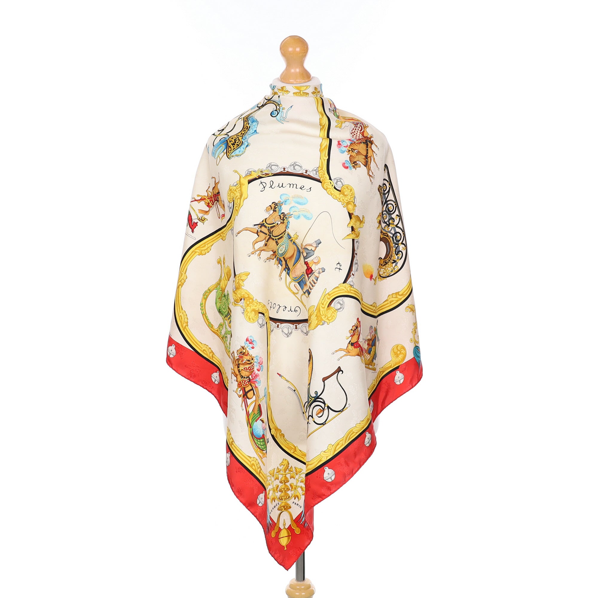 Hermès Plumes et Grelots Silk Scarf