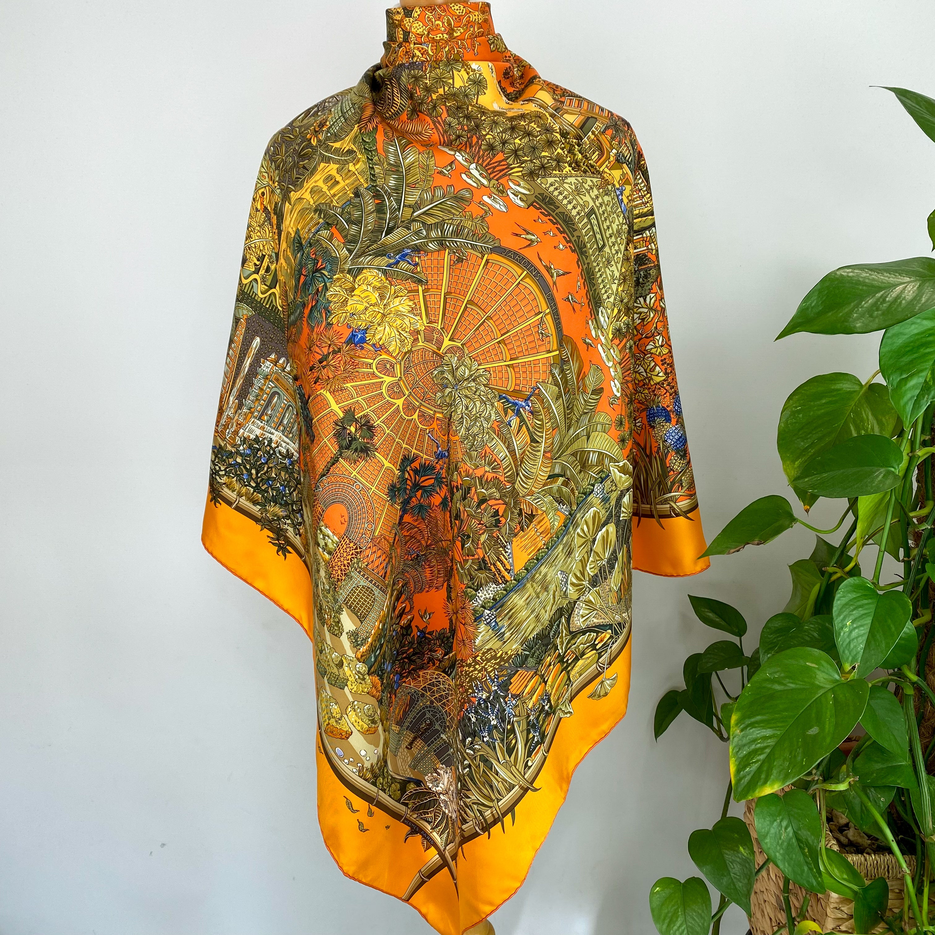 Boxed Hermès Jardins D’hiver Silk Scarf