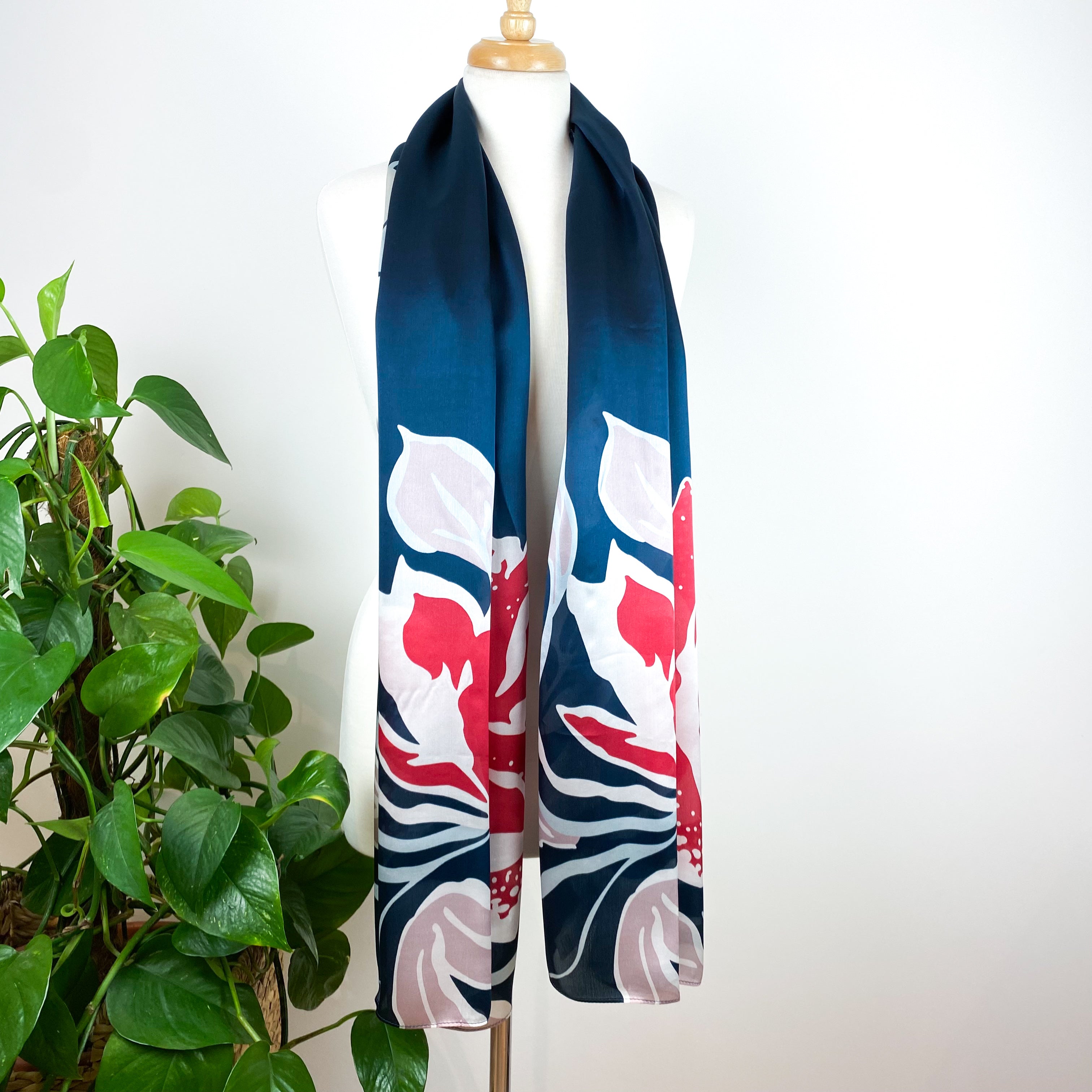 Jigsaw Floral Wrap Style Silk Scarf