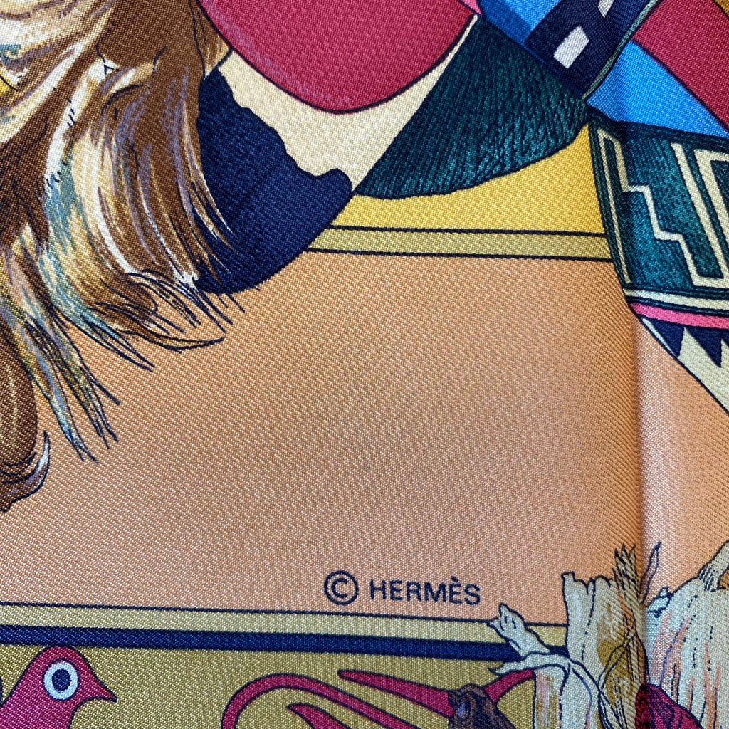 Hermès Kachinas Silk Scarf Rare