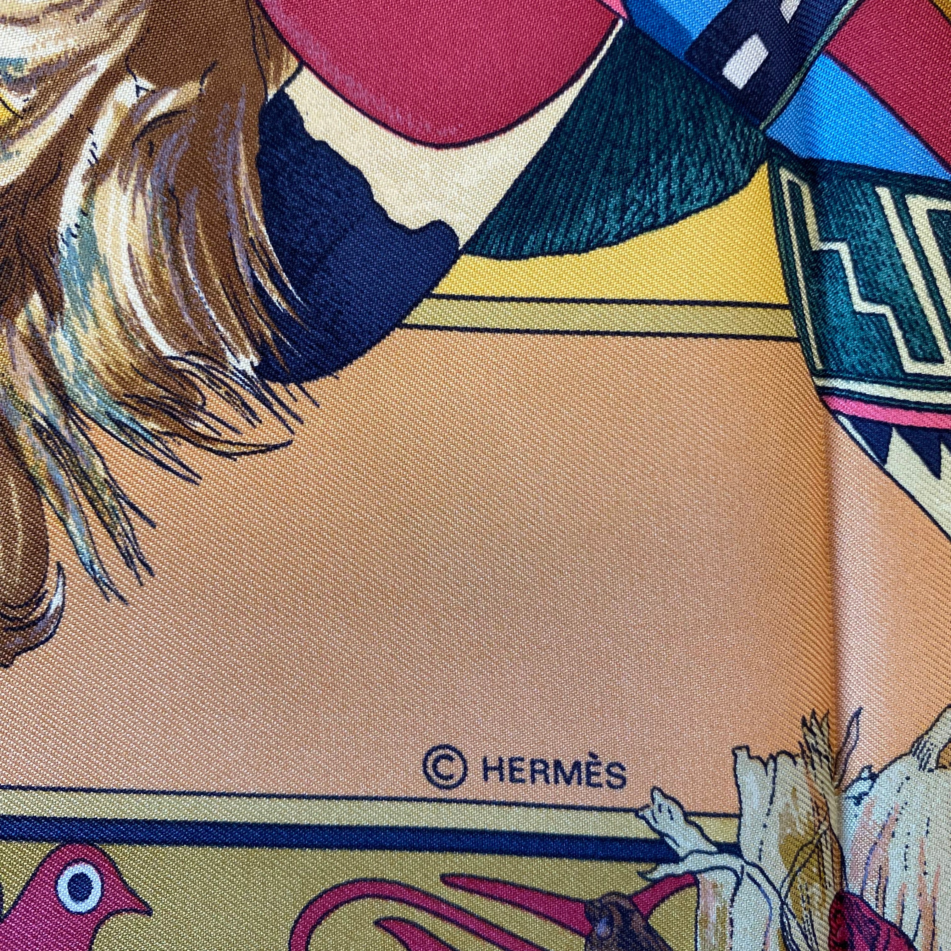 Hermès Kachinas Silk Scarf Rare