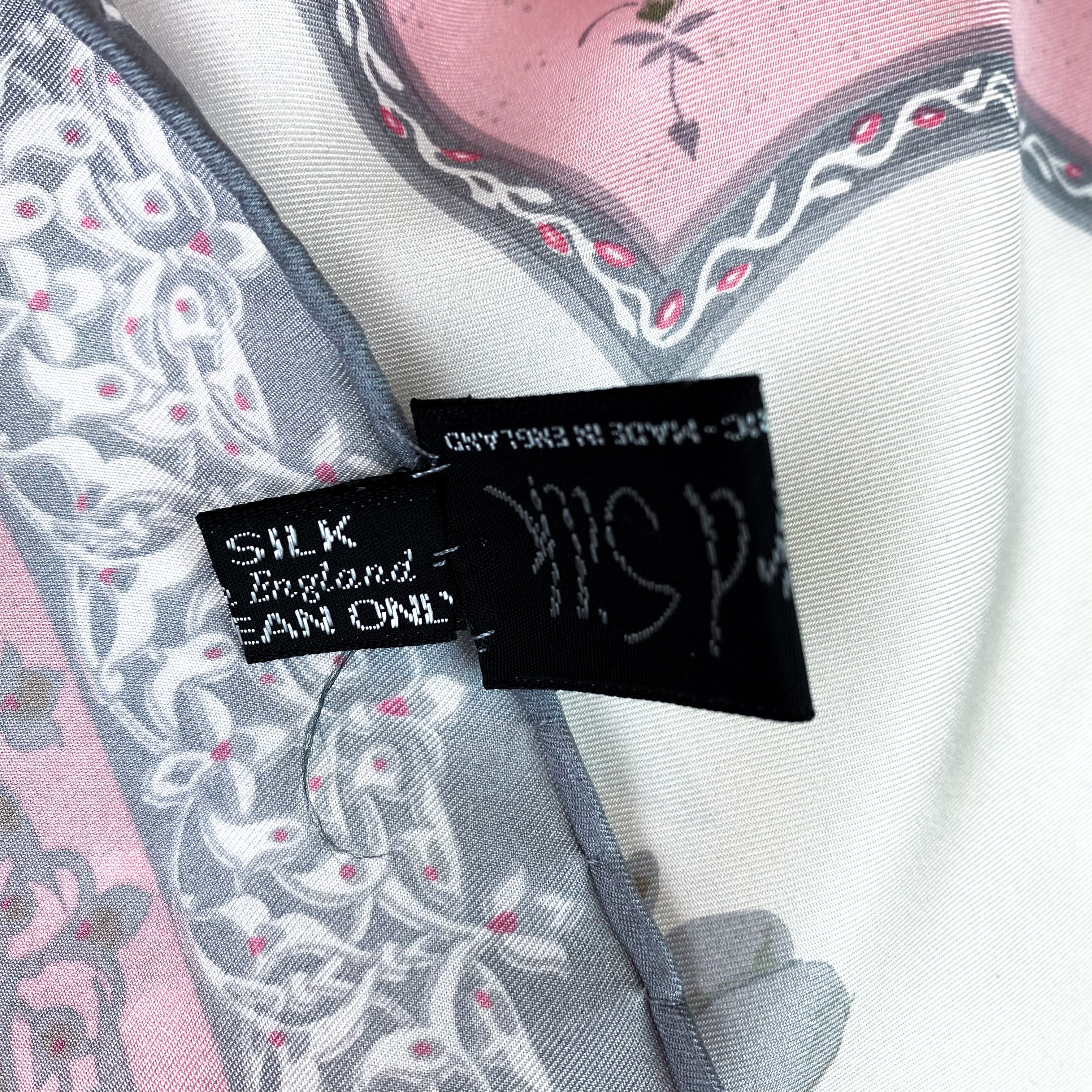 Pretty Pastel Beckford Floral Silk Scarf