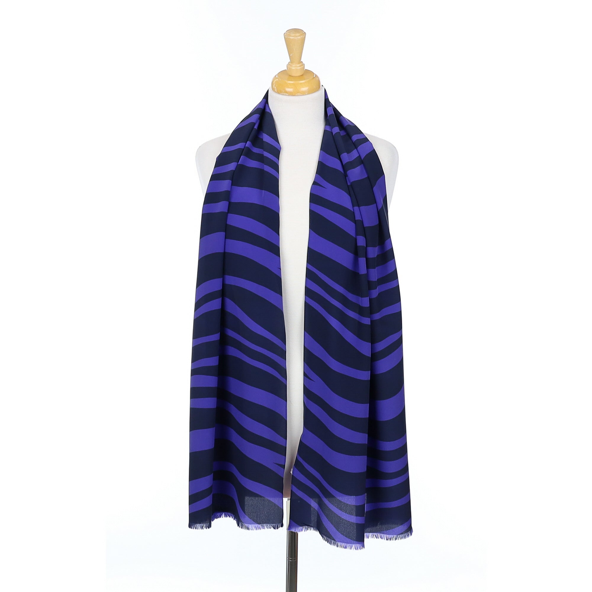 Brand New Boden Purple and Navy Silk Scarf
