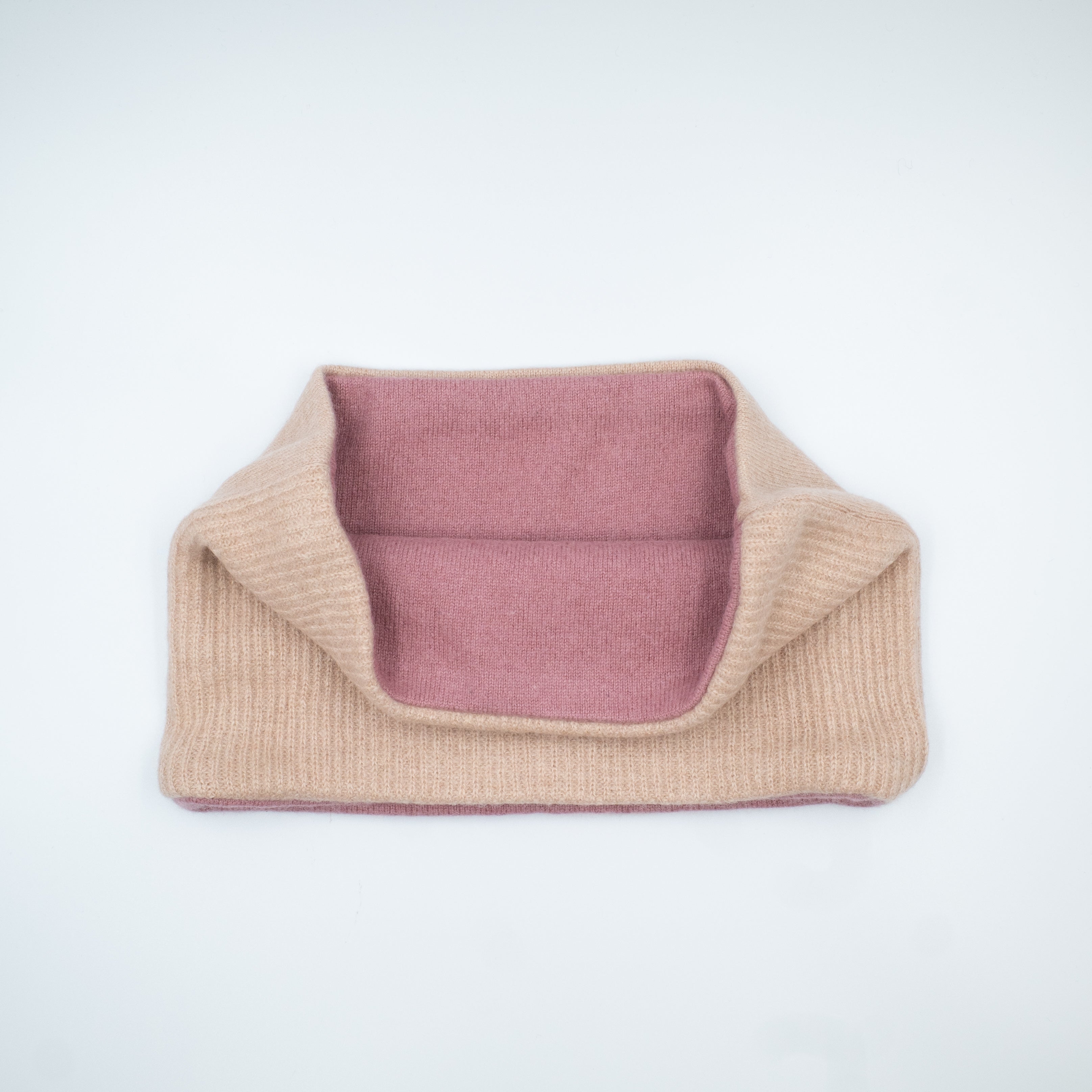 Heather Pink and Oatmeal and Cream Neck Warmer