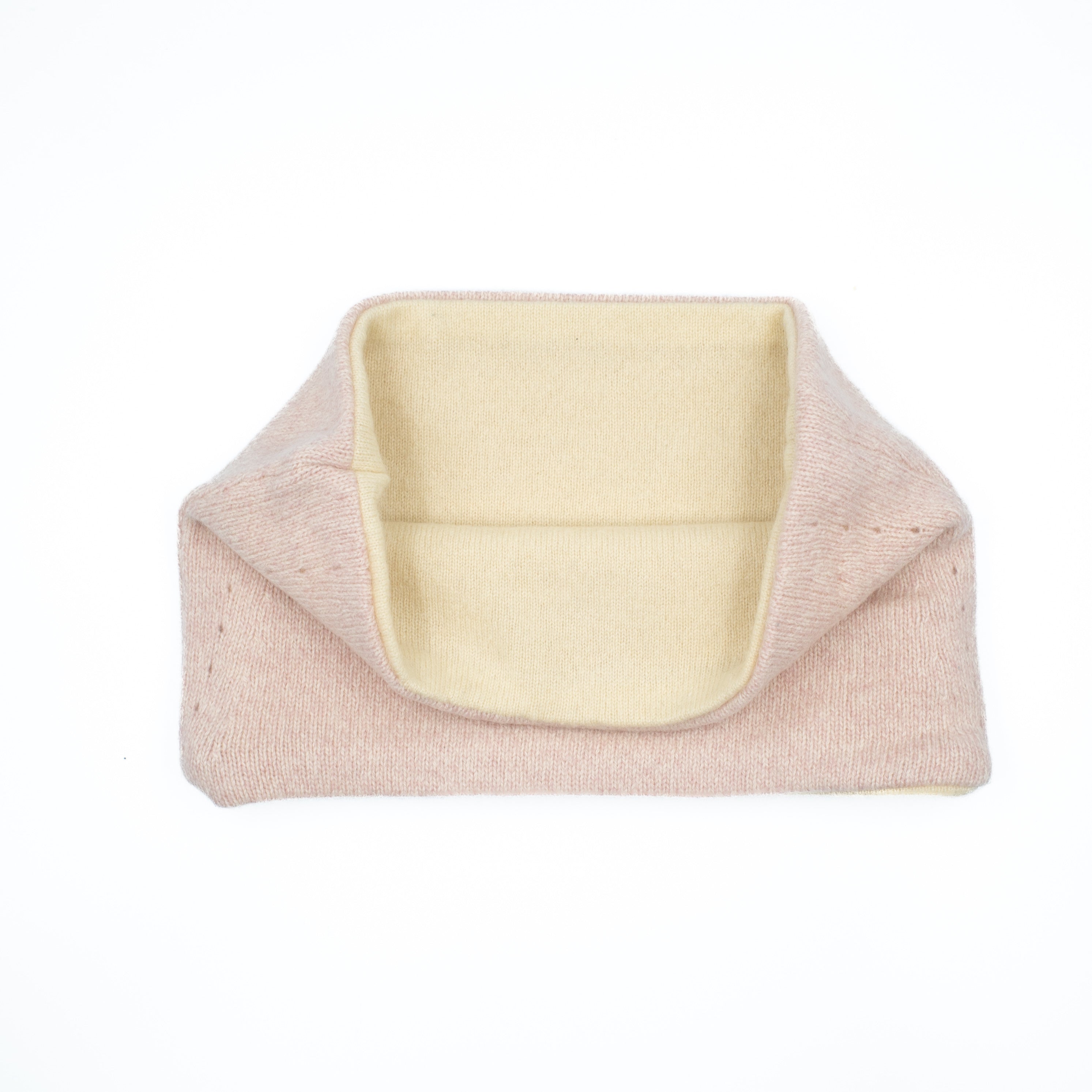 Powder Pink and Pale Yellow Cashmere Neck Warmer