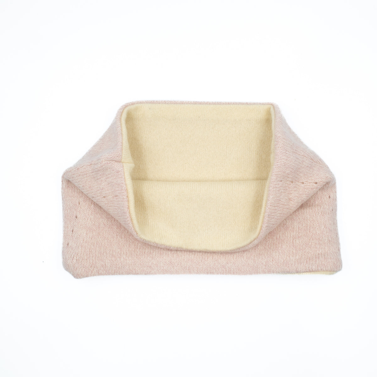 Powder Pink and Pale Yellow Cashmere Neck Warmer