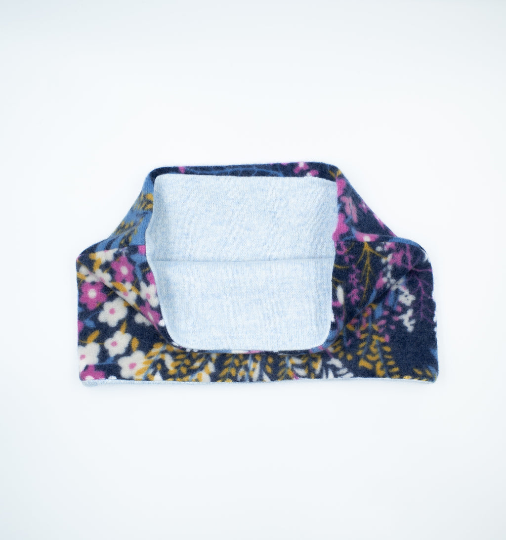 Blue and Pink Floral Neck Warmer