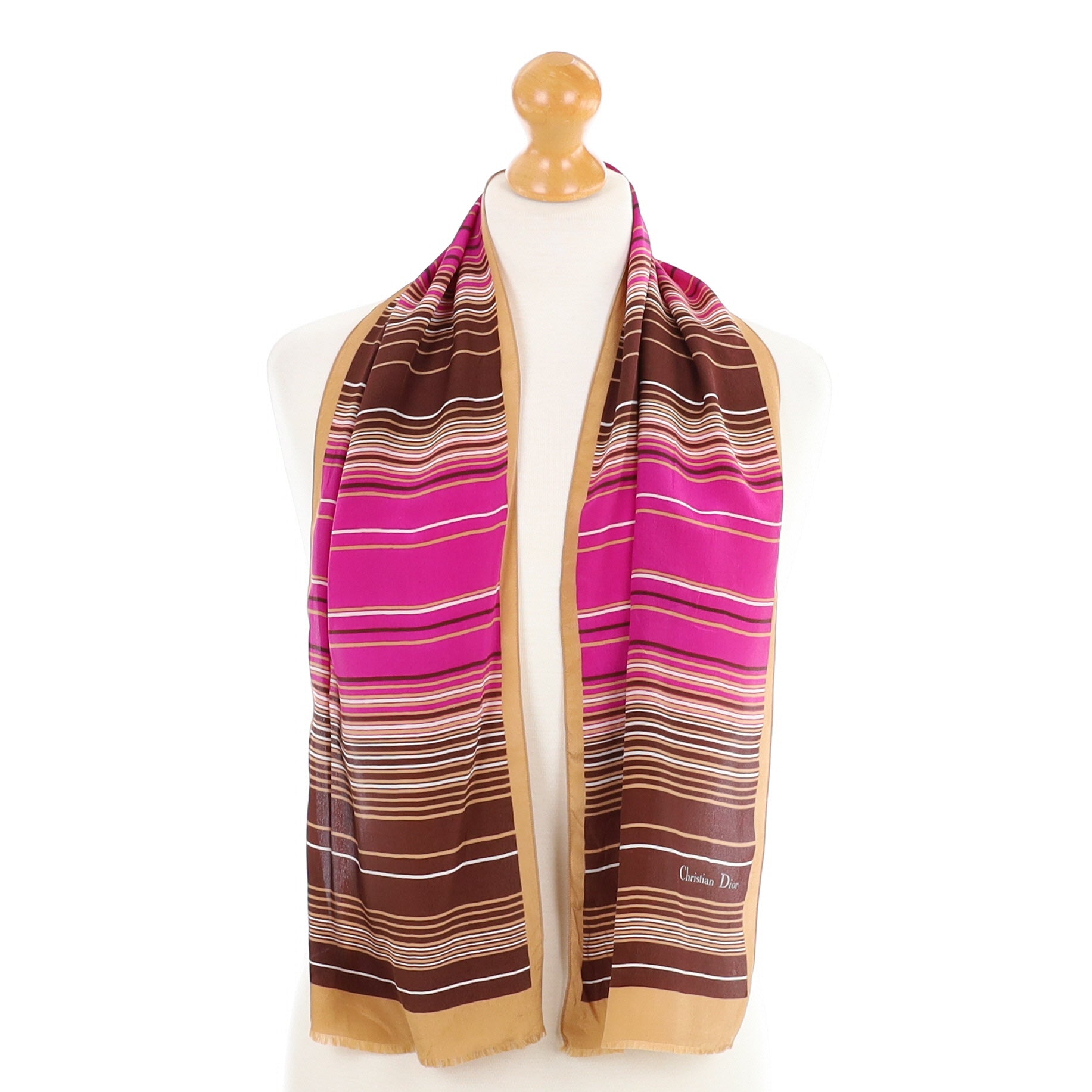 1970s Christian Dior Vintage Silk Scarf