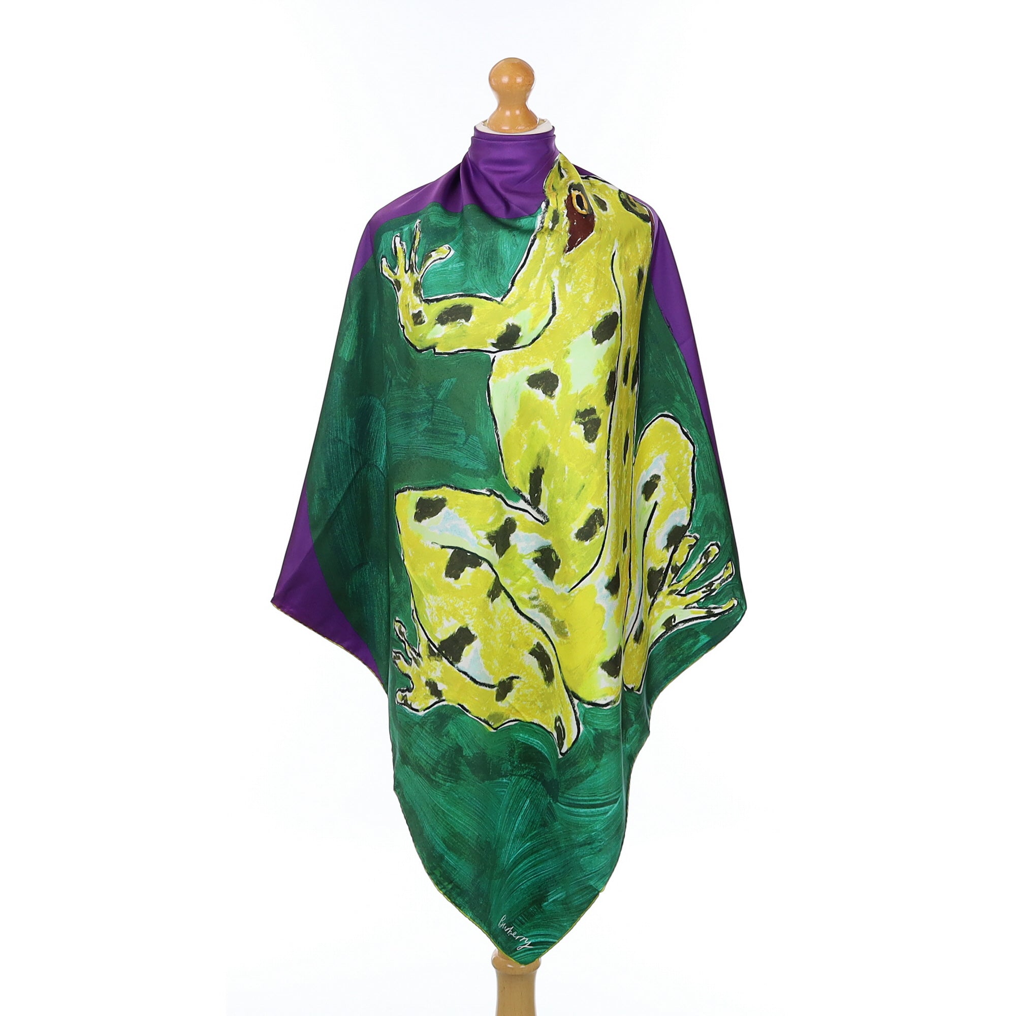 Brand New Burberry Frog Design Silk Scarf