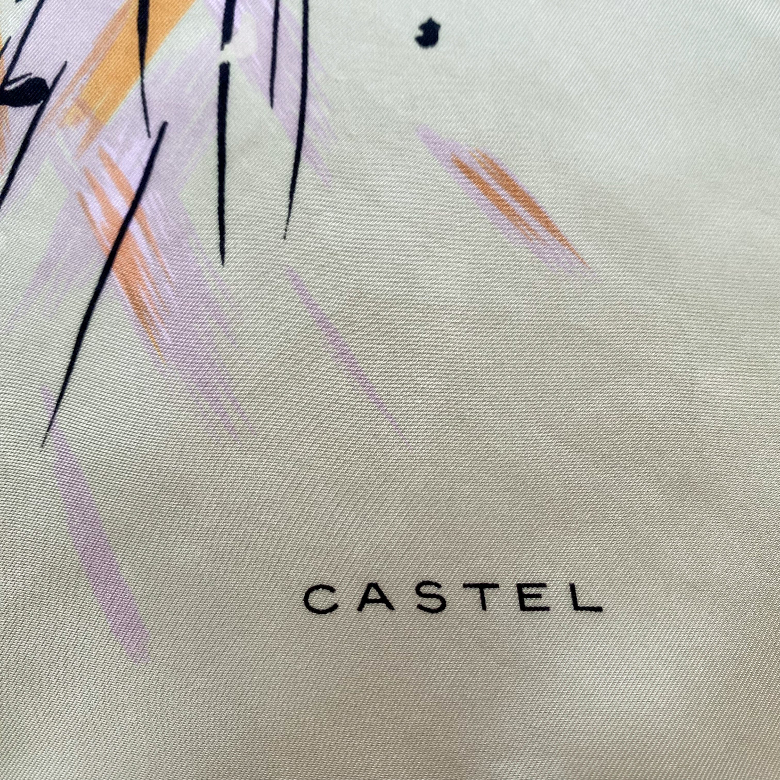 1970’s French Abstract Silk Scarf