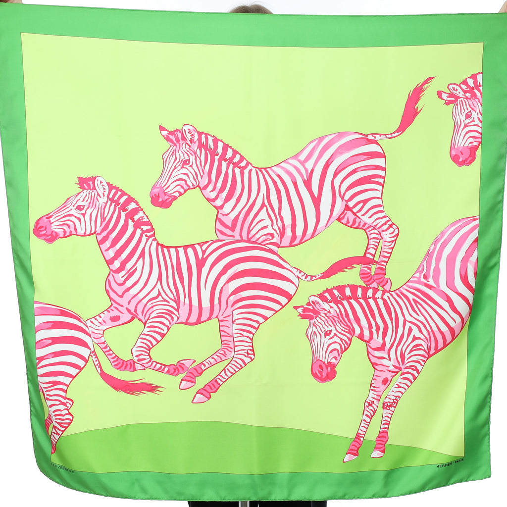 Hermès Les Zèbres Silk Scarf