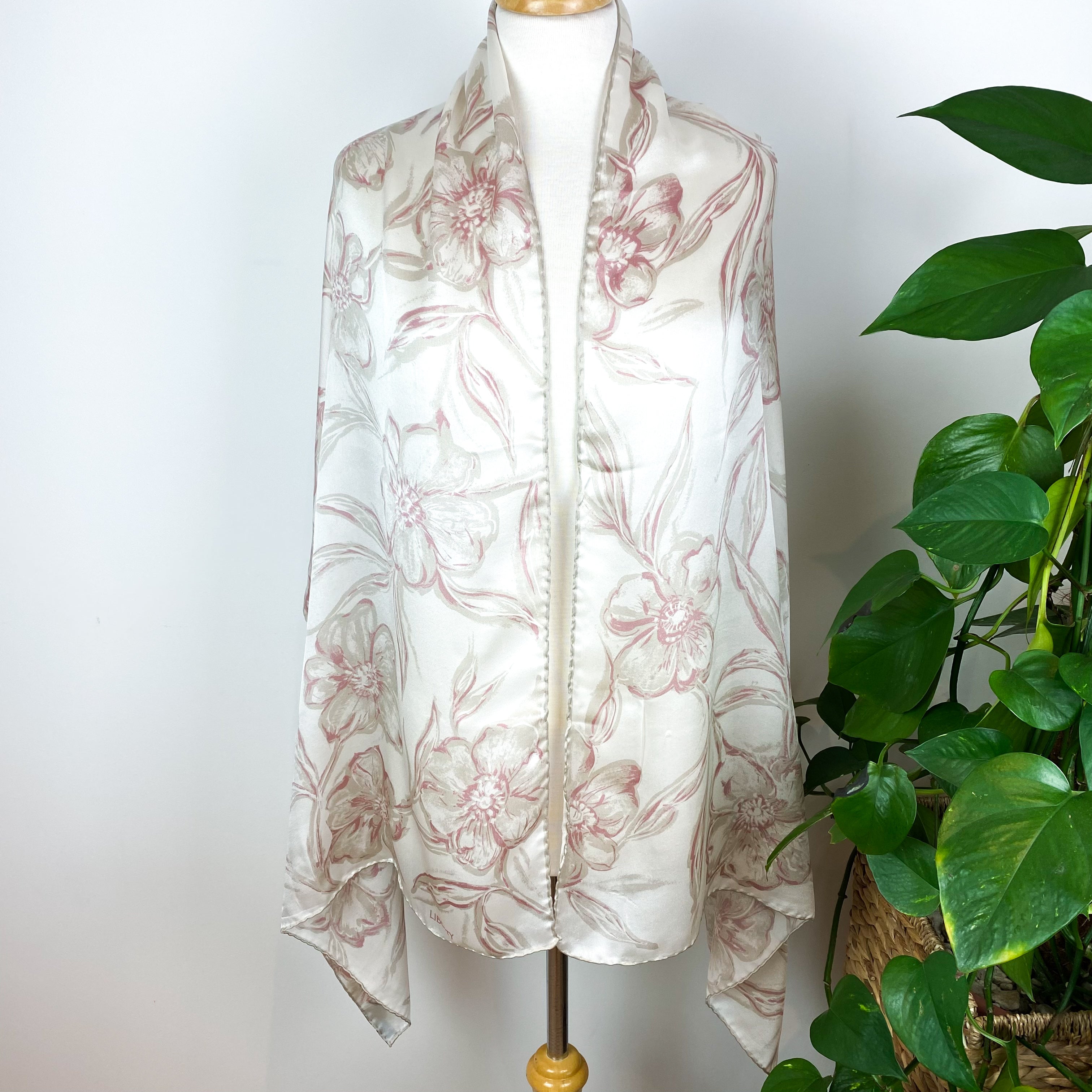 Liberty Floral Wrap Style Silk Scarf