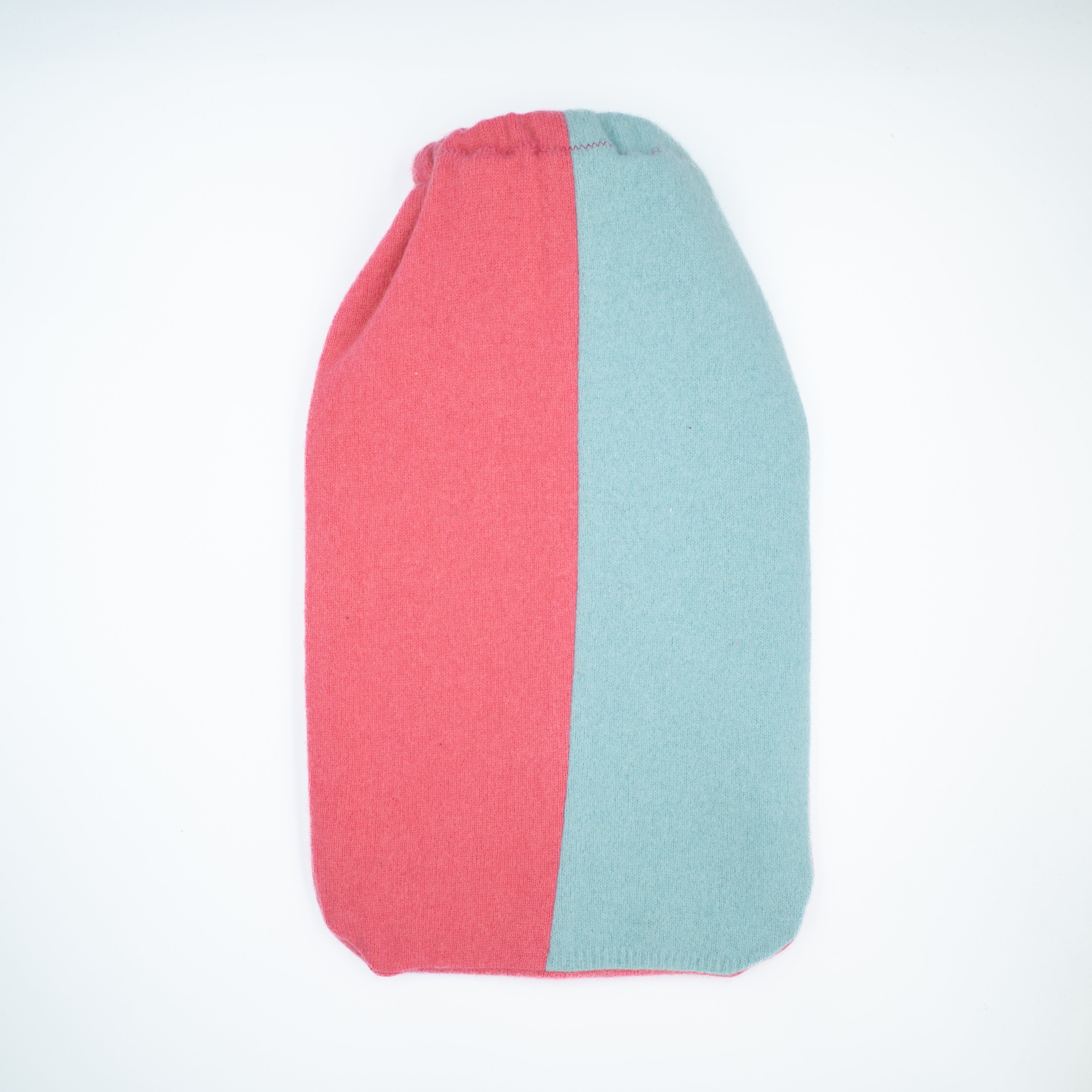 Flamingo Pink and Turquoise Cashmere Large Hot Water Bottle