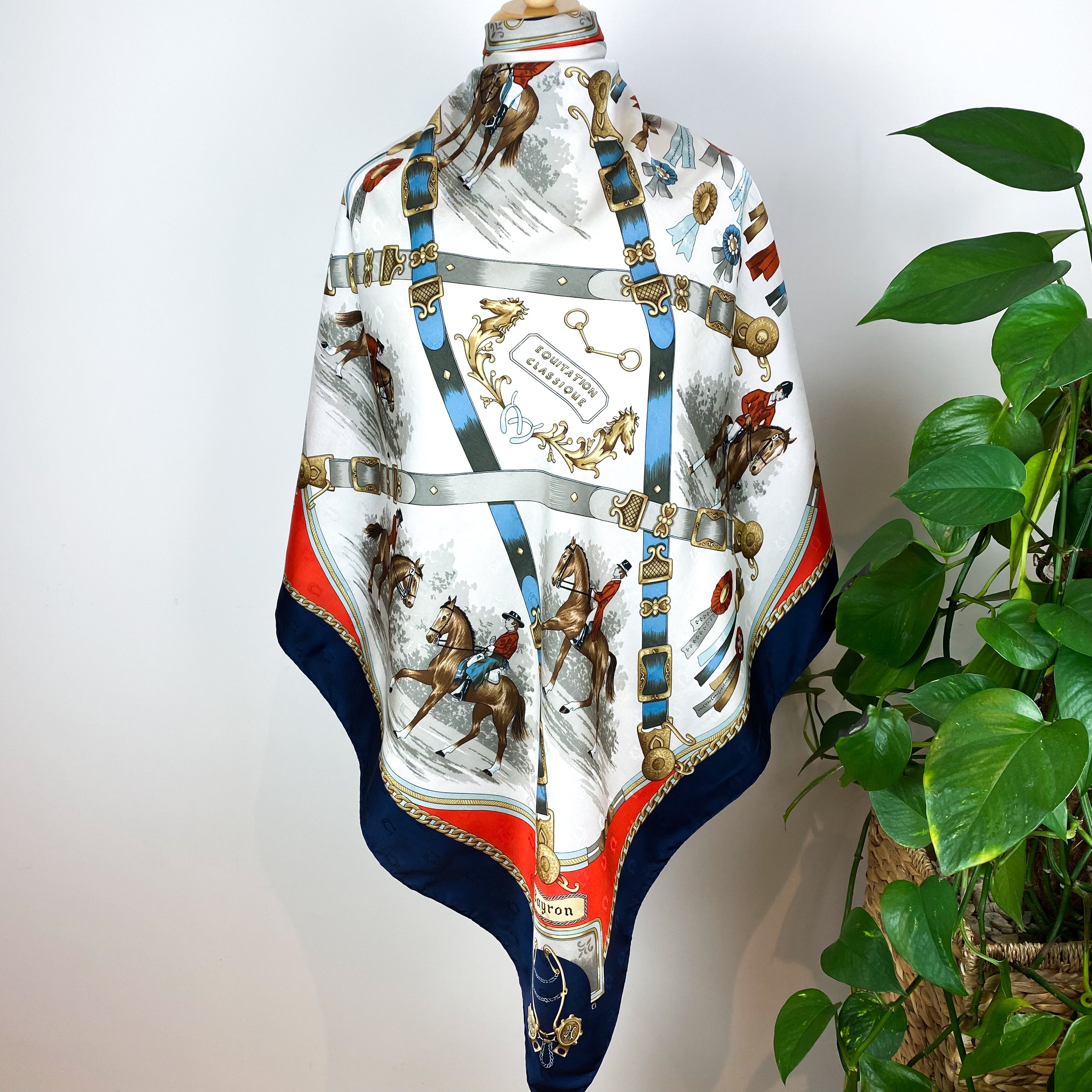 Bayron Equestrian Vintage Silk Scarf