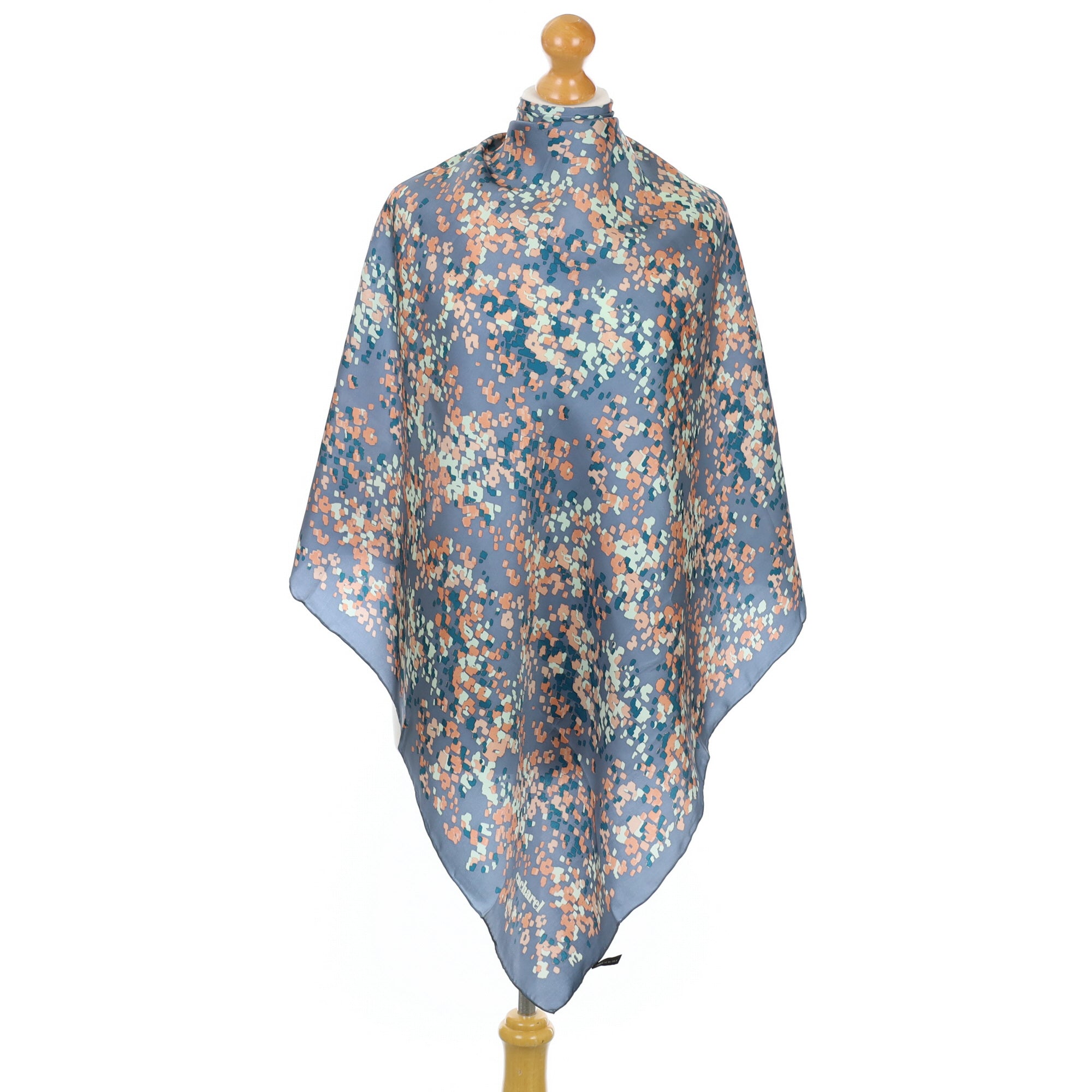 Immaculate Cacharel Grey Abstract Silk Scarf