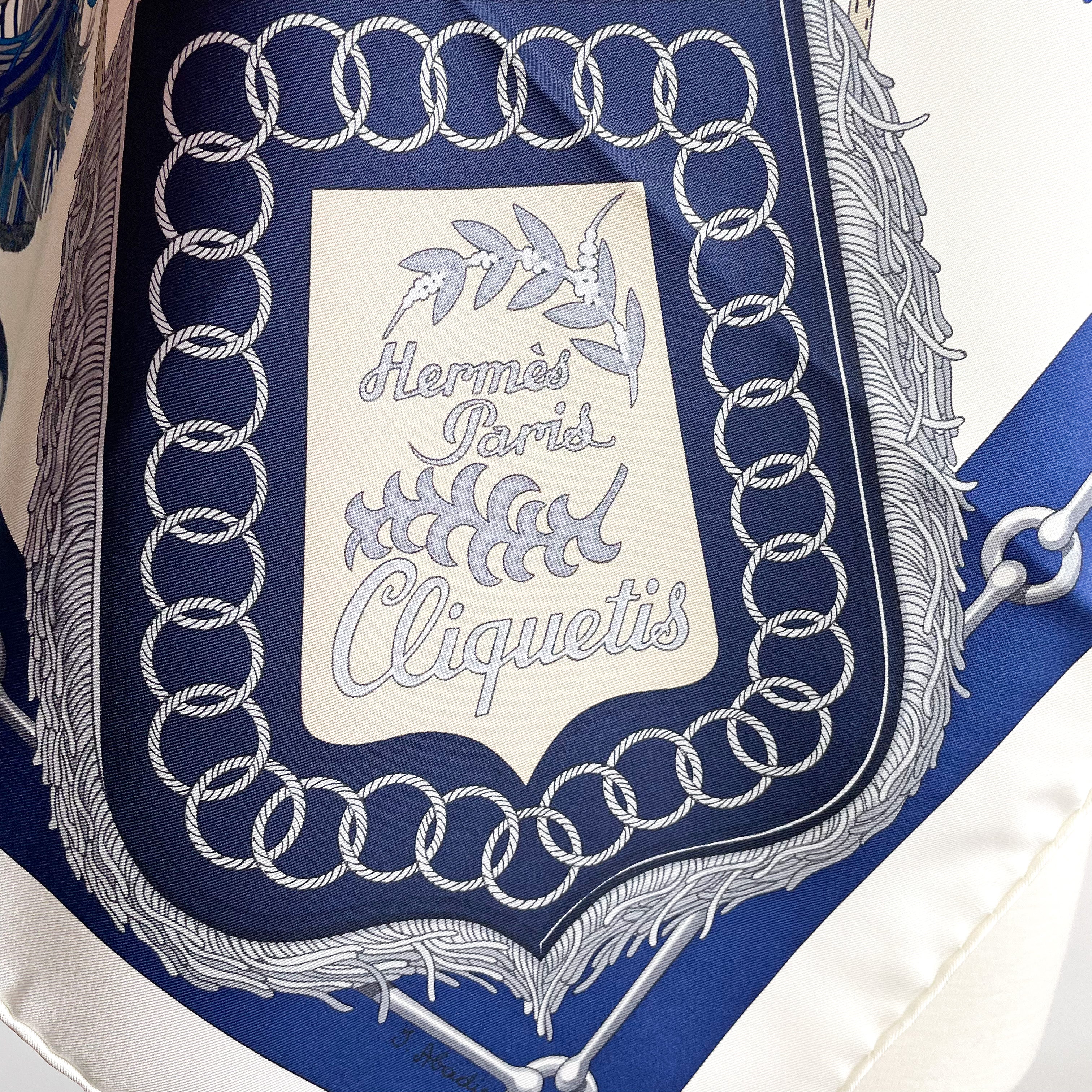 Brand New Boxed Hermes Cliquetis Designer Silk Scarf