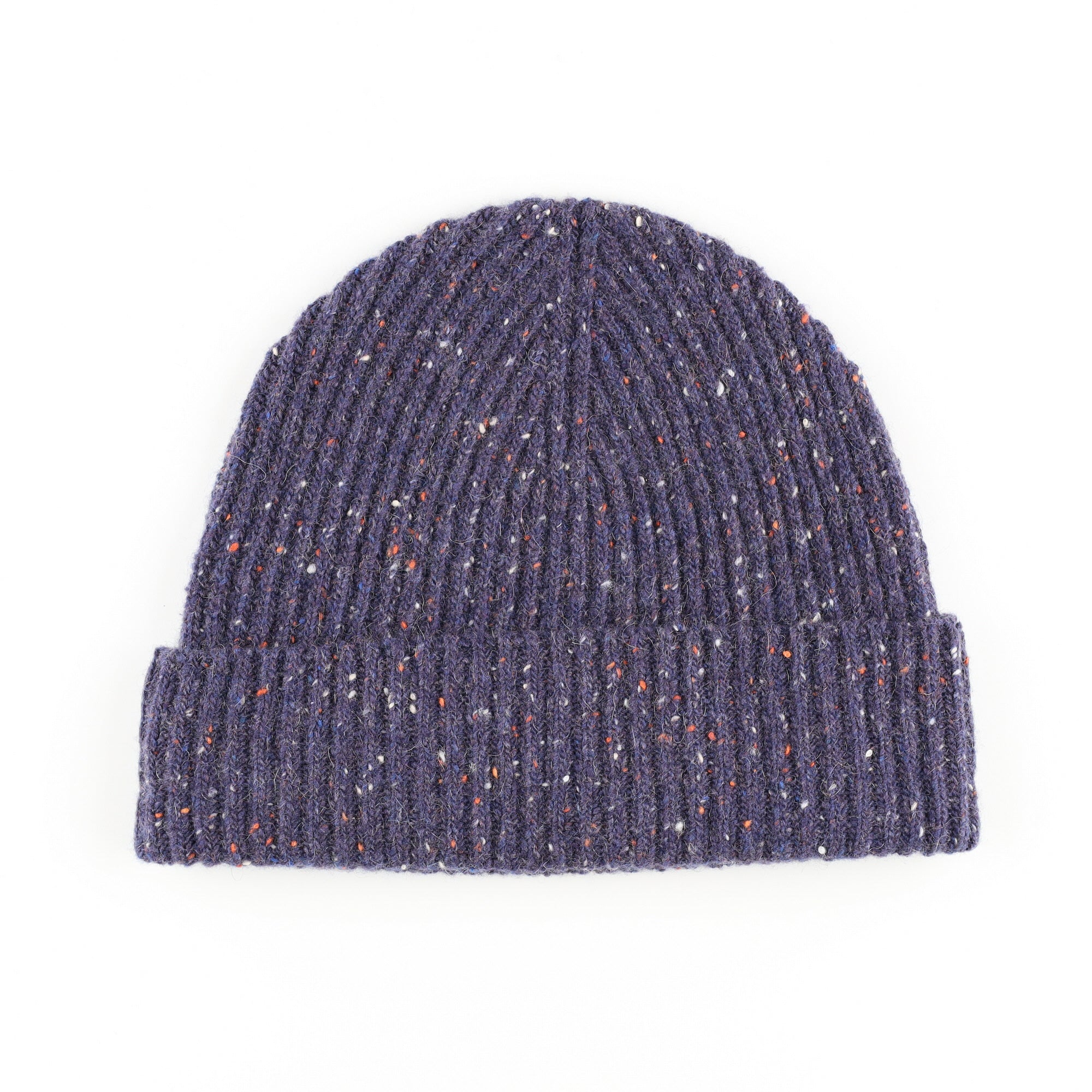 Brand New Scottish Naval Blue Donegal Cashmere Beanie Hat Unisex
