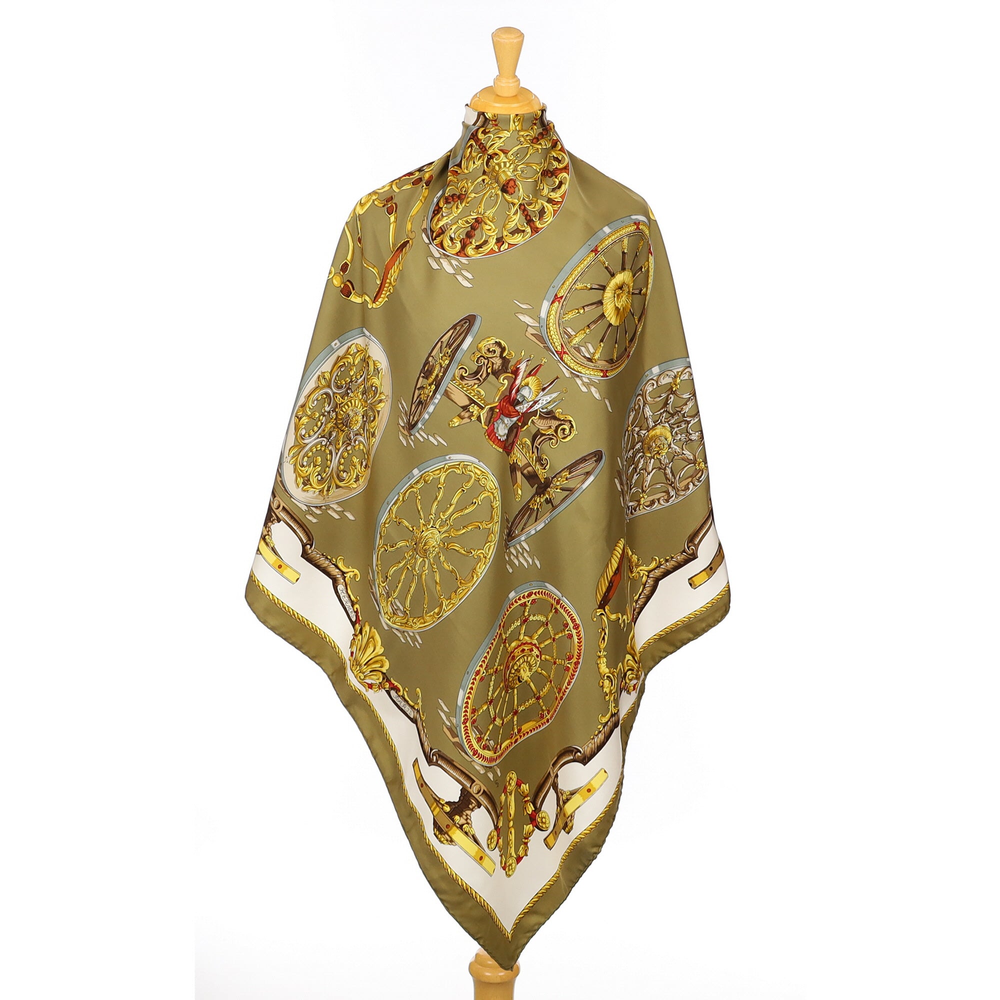 Hermès Les Roues Silk Scarf