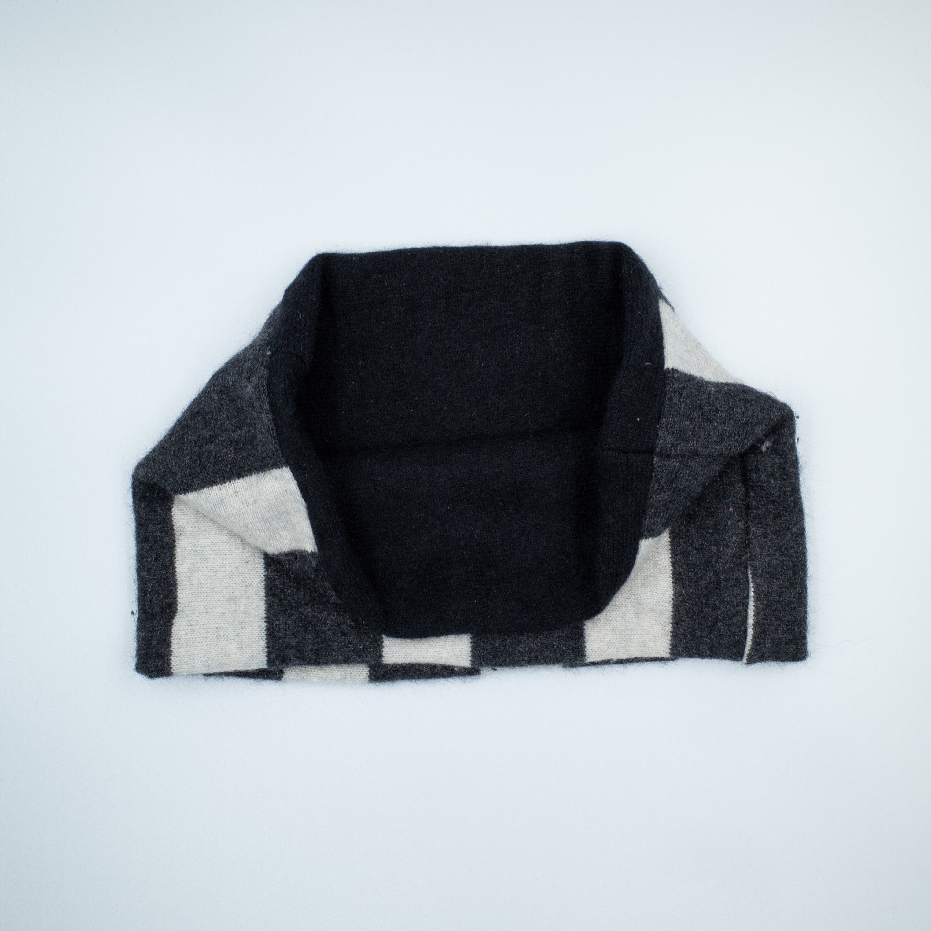 Men’s Striped and Charcoal Grey Neck Warmer
