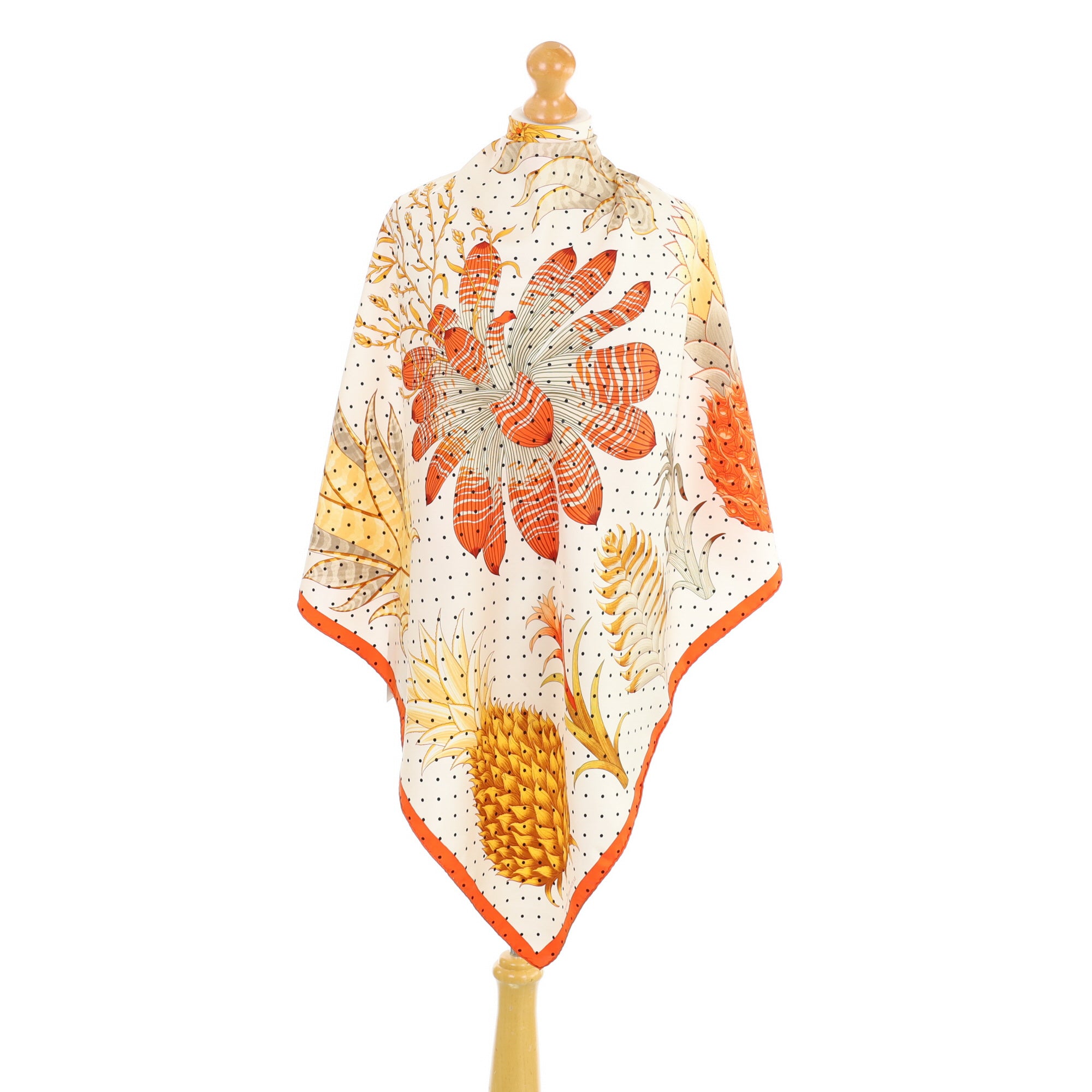 Hermès Index Bromeliaceae Silk Scarf