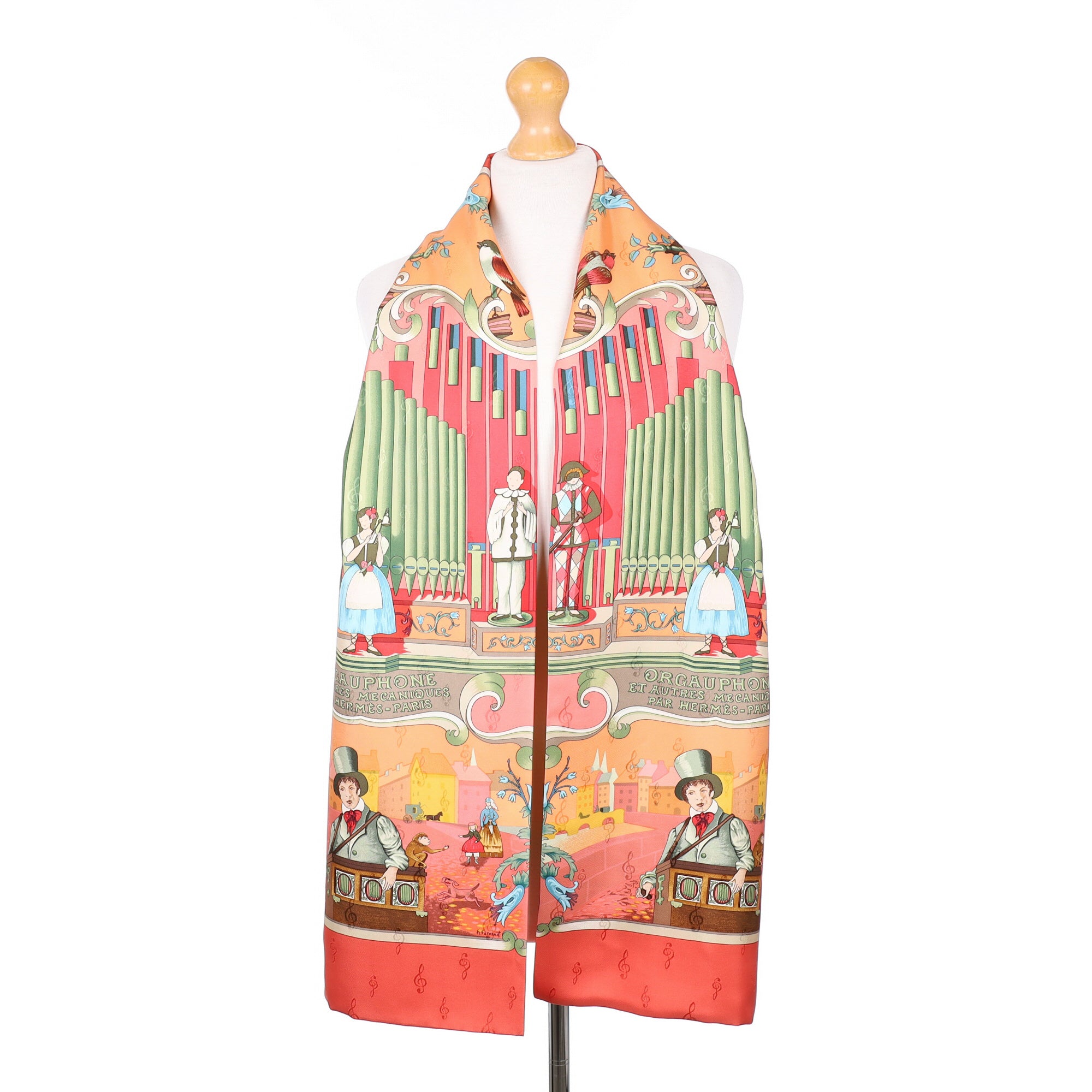 Hermès Orgauphone et Autres Mecaniques Silk Opera Scarf