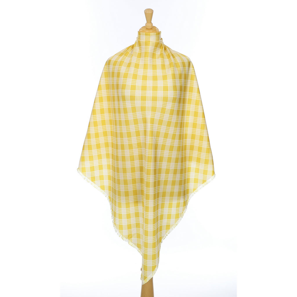 Brand New Agnona Yellow Check Silk Scarf