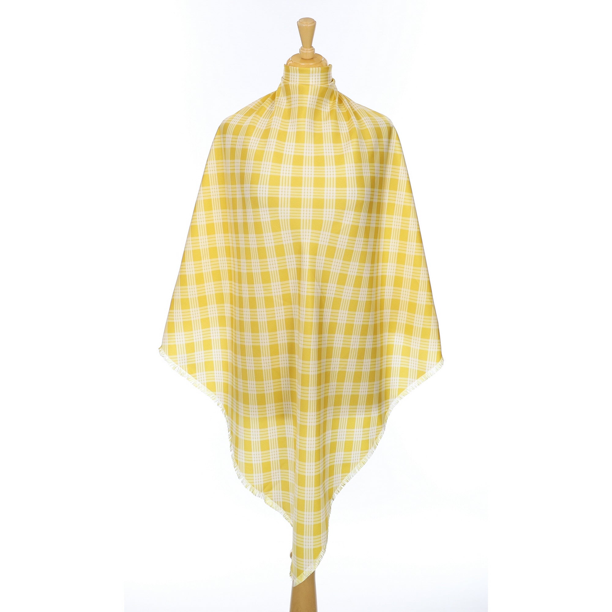 Brand New Agnona Yellow Check Silk Scarf