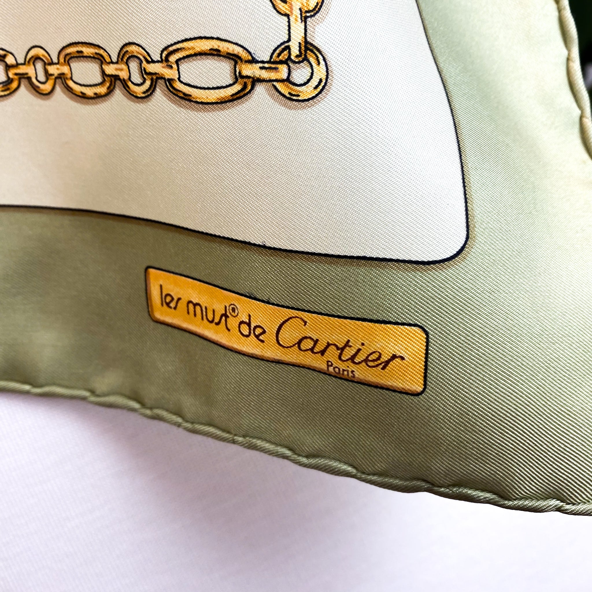 Must de Cartier Designer Silk Scarf