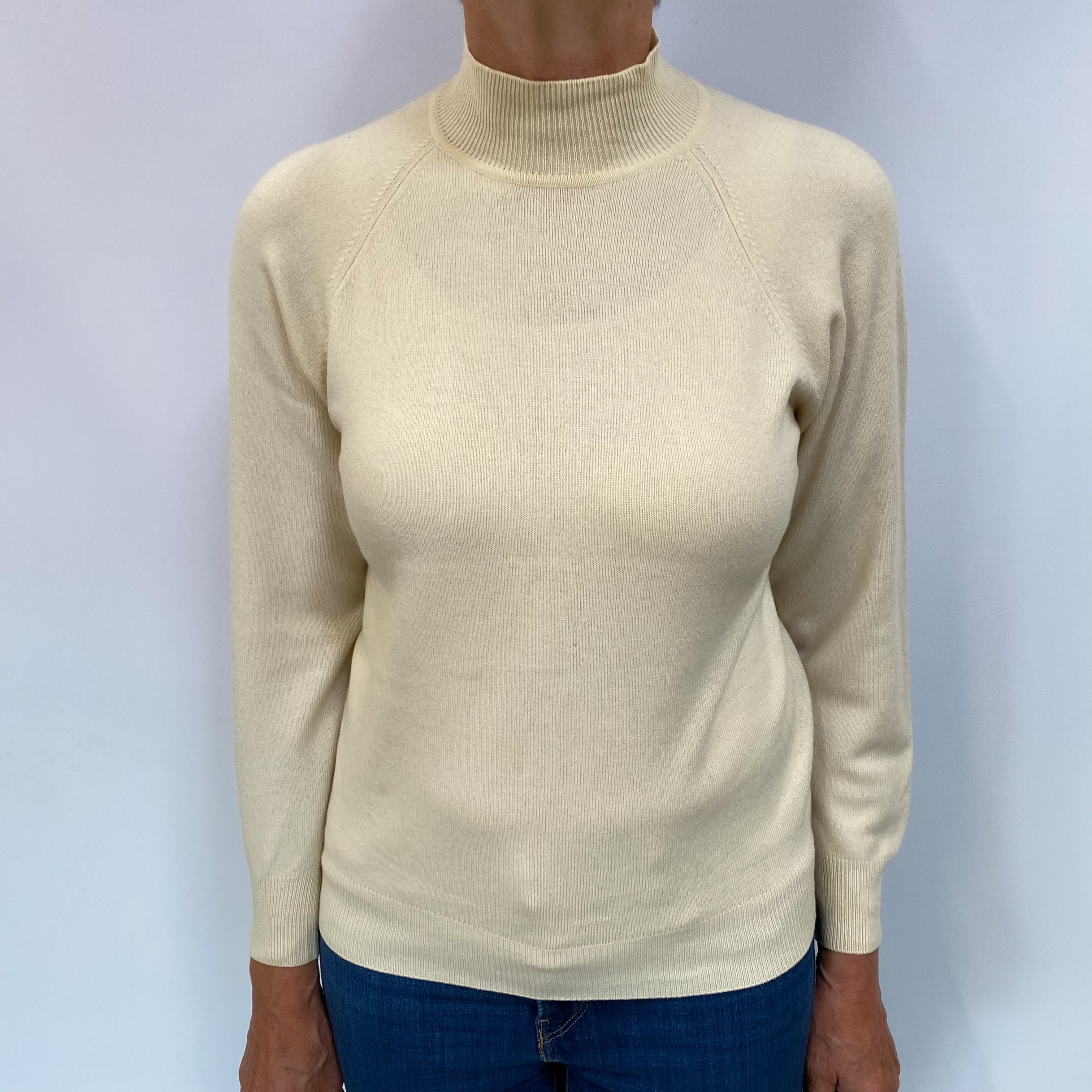 Clotted Cream Cashmere Turtle Neck Jumper Medium