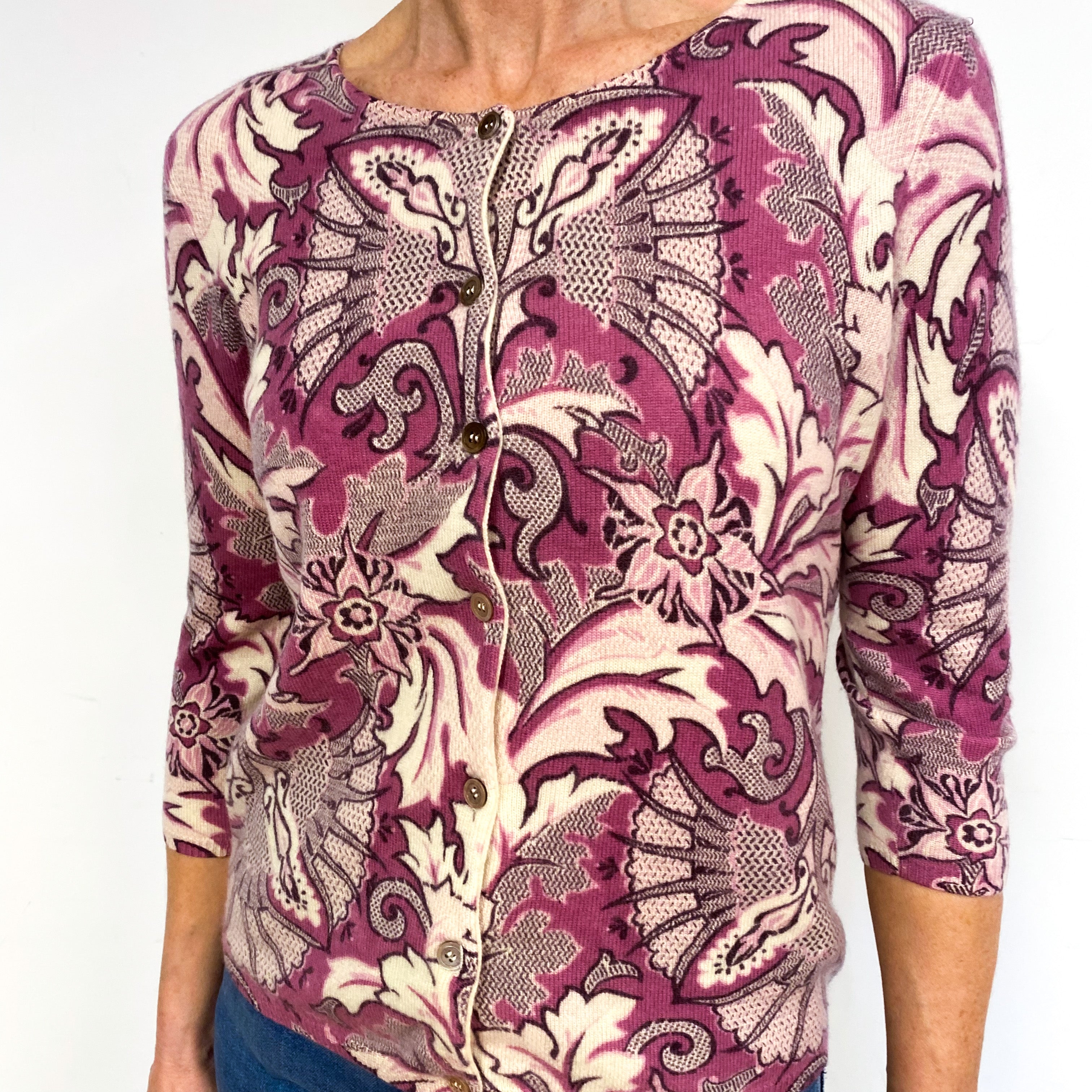 Vanilla Cream Cashmere Cardigan Medium