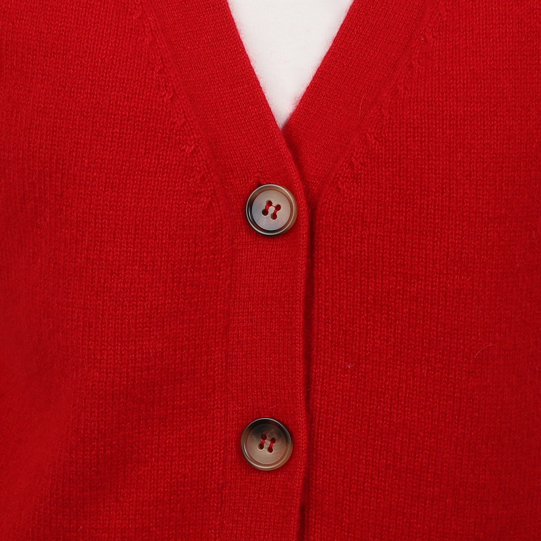 Brand New Post Box Red Luxury Cashmere V Neck Waistcoat Medium UK 12-14