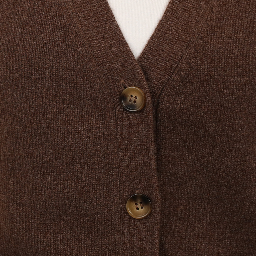 Brand New Mocha Luxury Cashmere V Neck Waistcoat Small UK 8-10