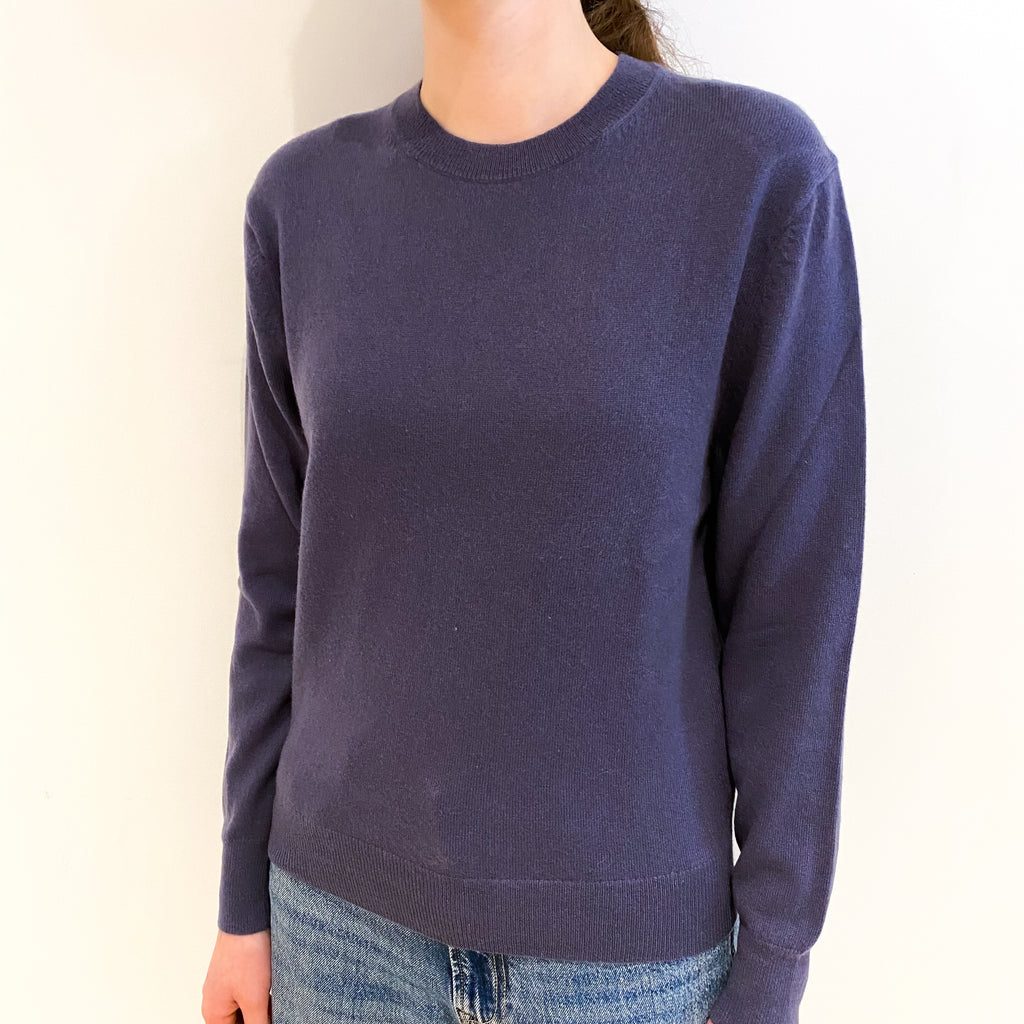 Muted Purple Cashmere Crew Neck Jumper Extra Small