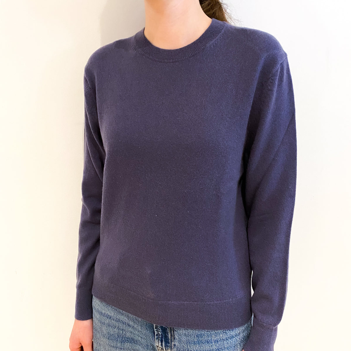 Muted Purple Cashmere Crew Neck Jumper Extra Small