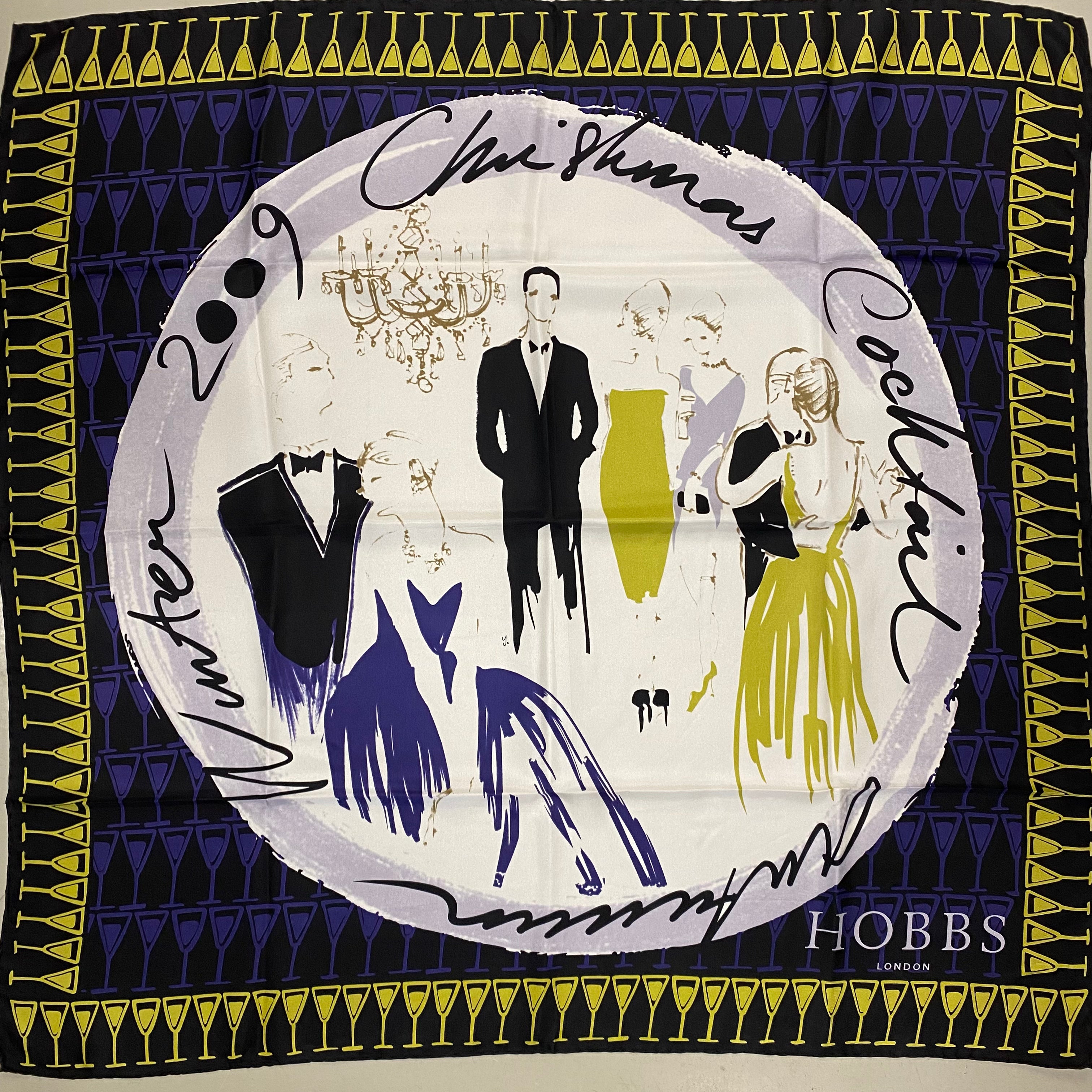 Hobbs Party Scene Silk Scarf