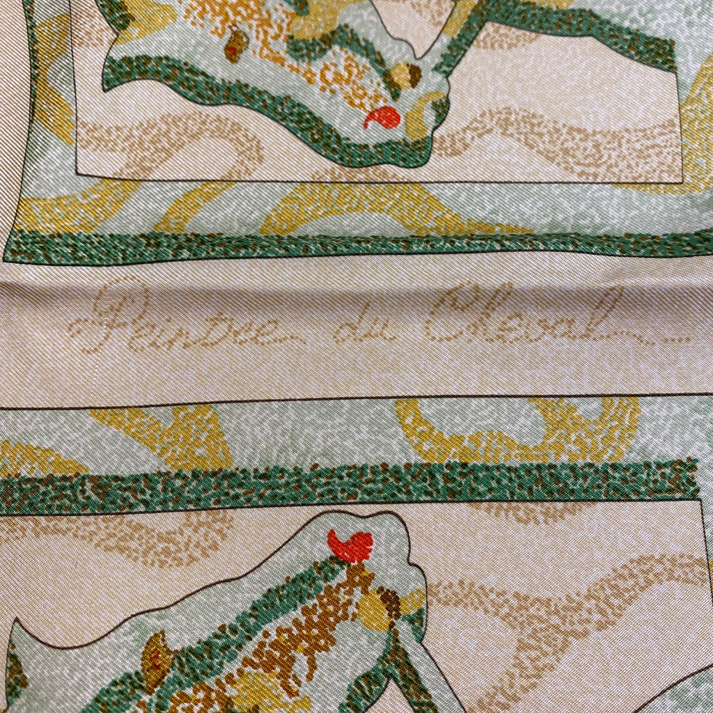 Hermès Peintre du Cheval Silk Scarf