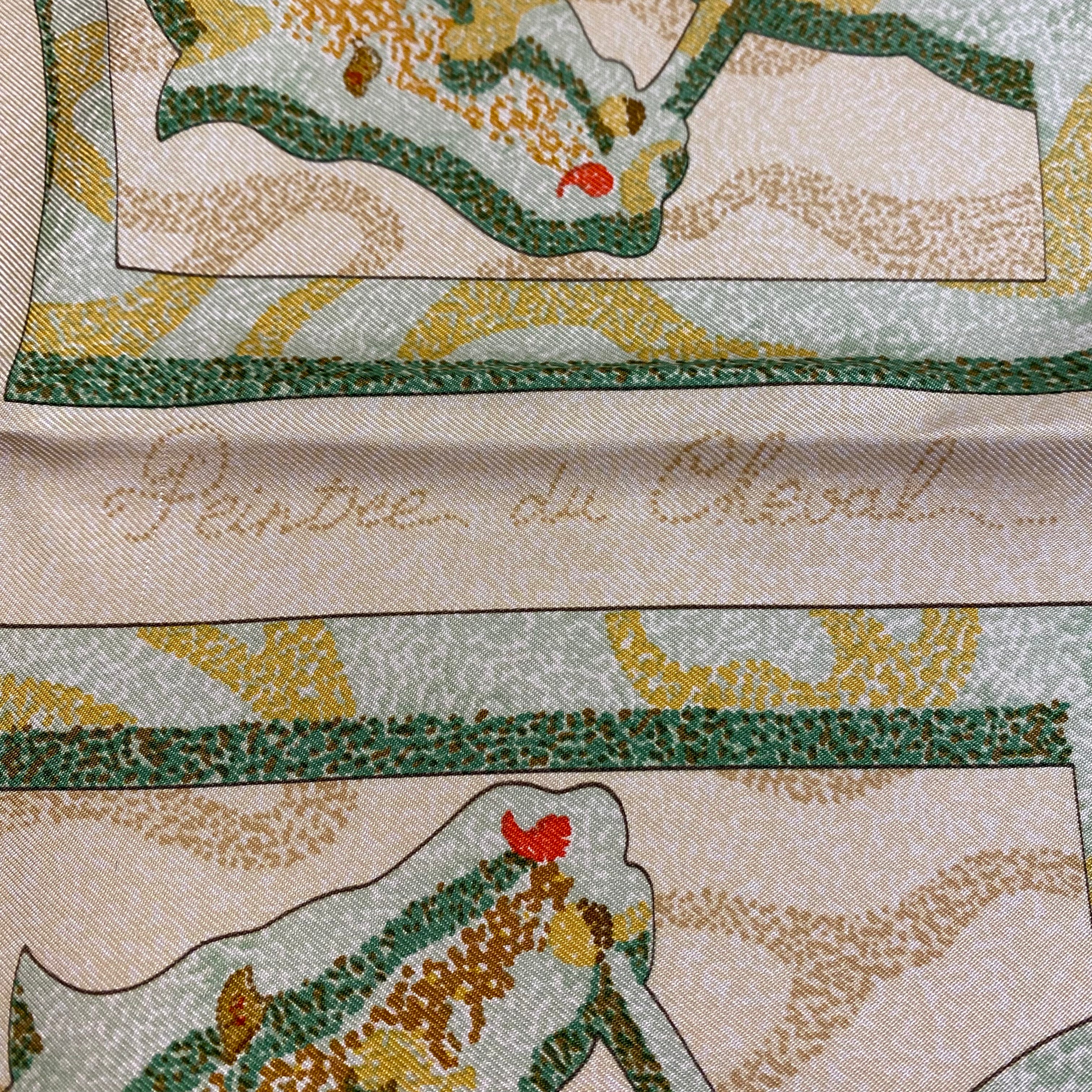 Hermès Peintre du Cheval Silk Scarf