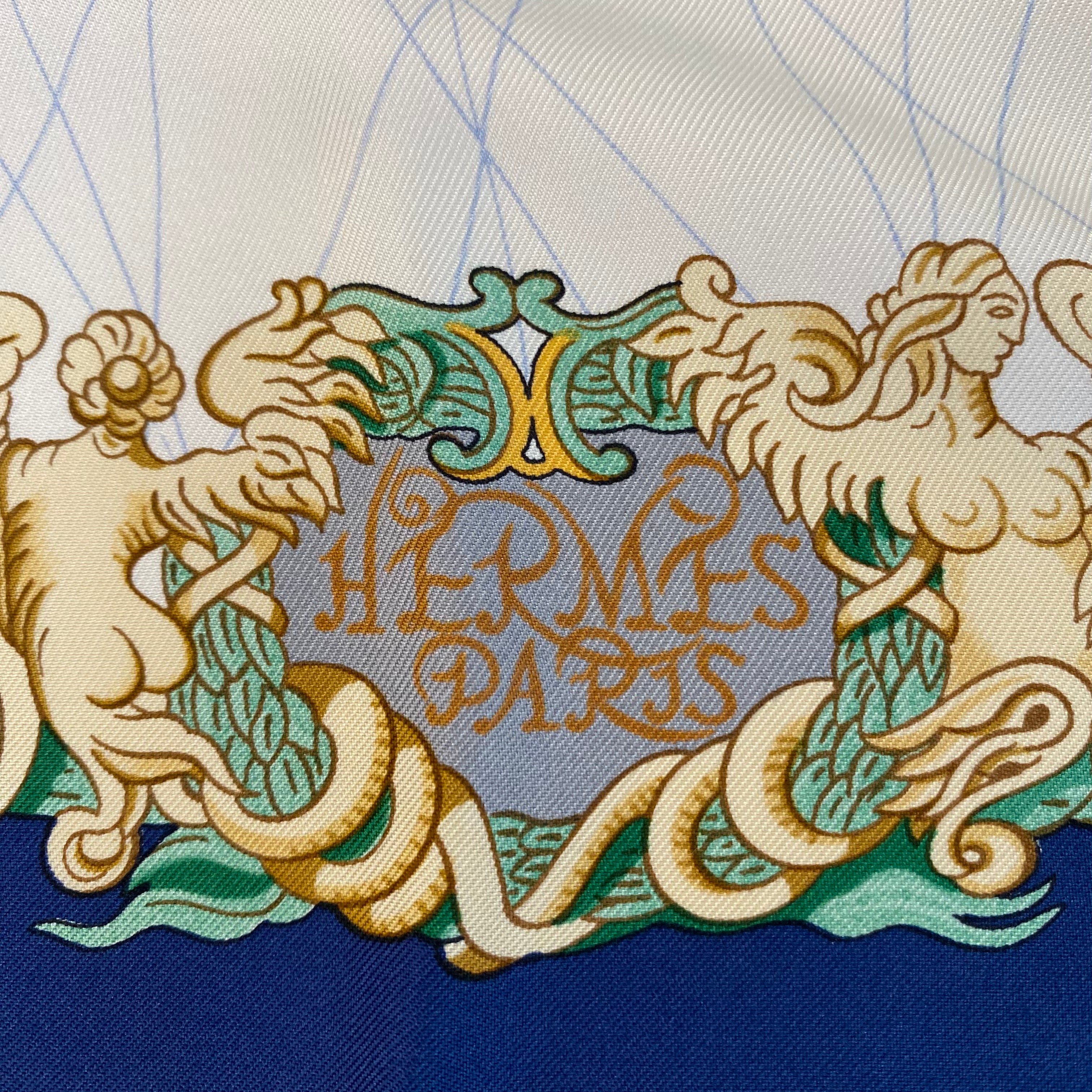 Hermès Balade Océane Silk Scarf Quite Rare
