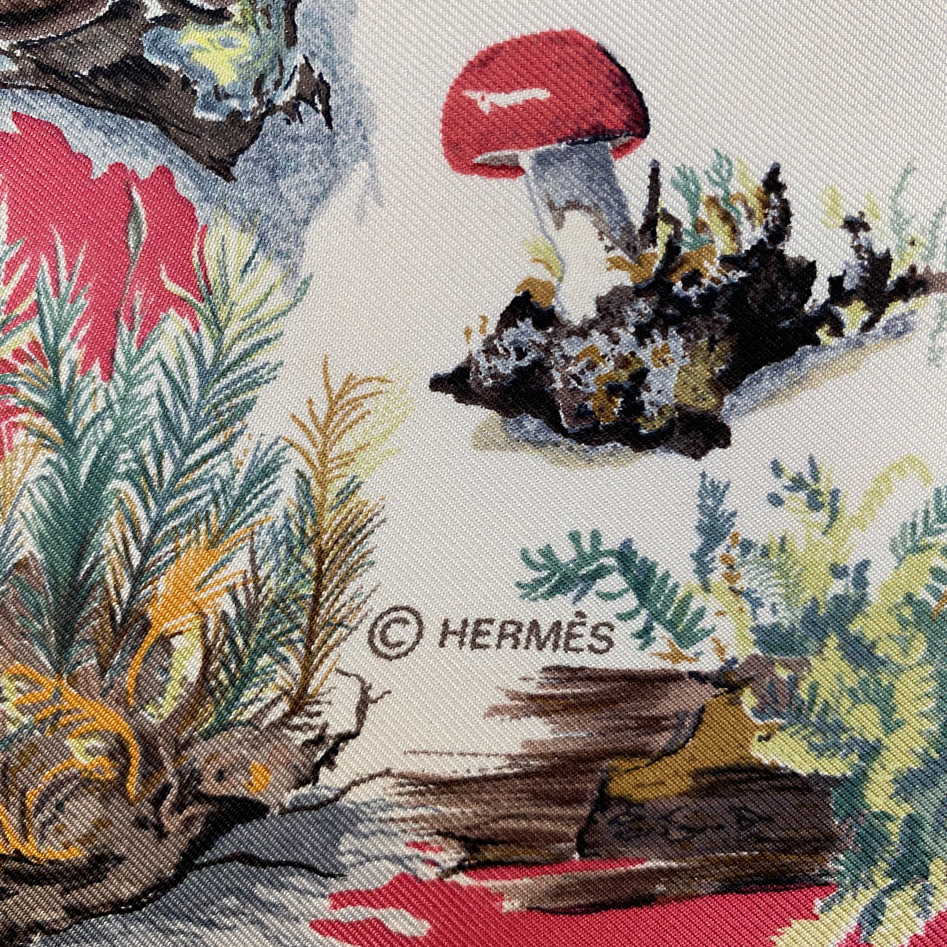 Hermès Les Champignons II Silk Scarf