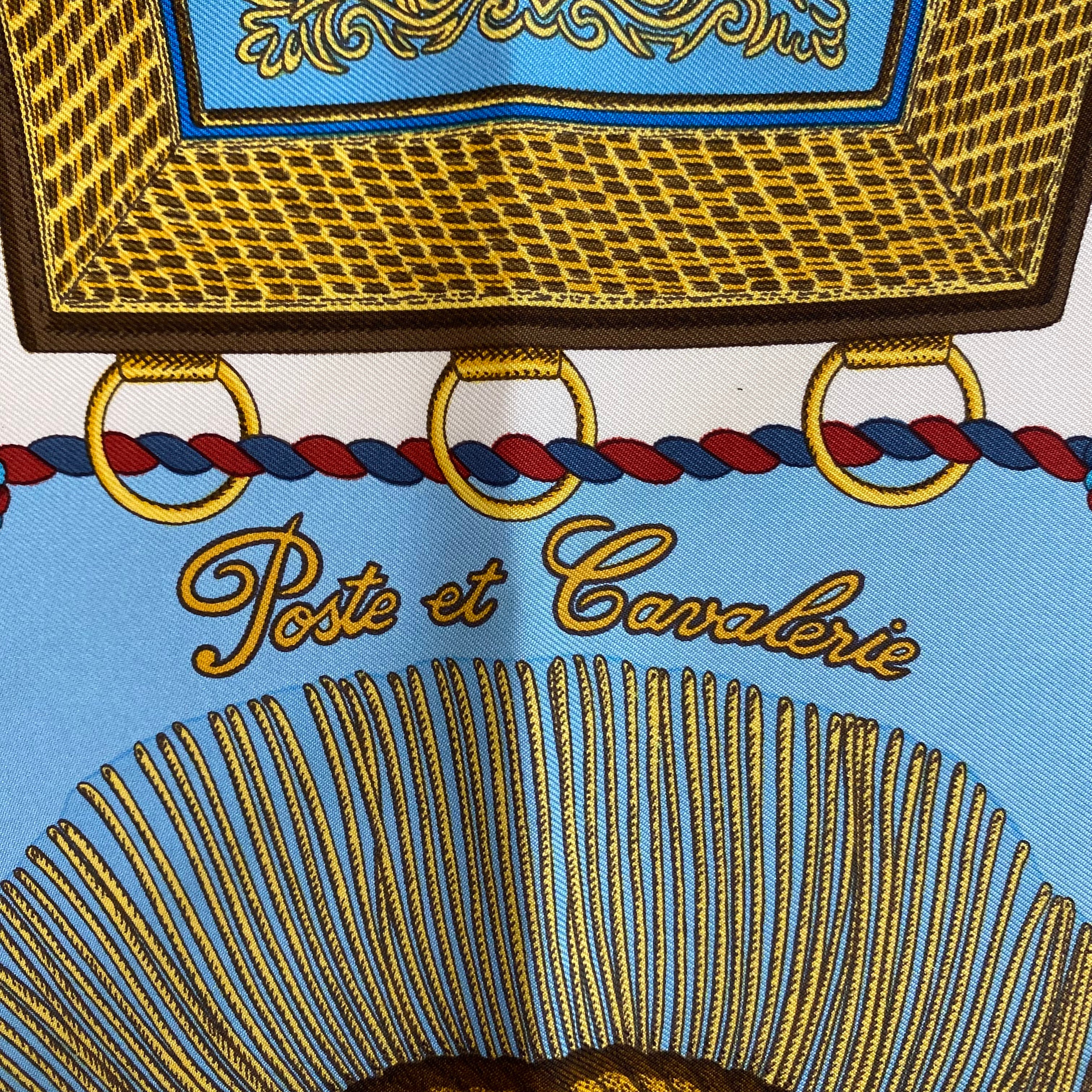 Hermès Poste et Cavalerie Silk Scarf
