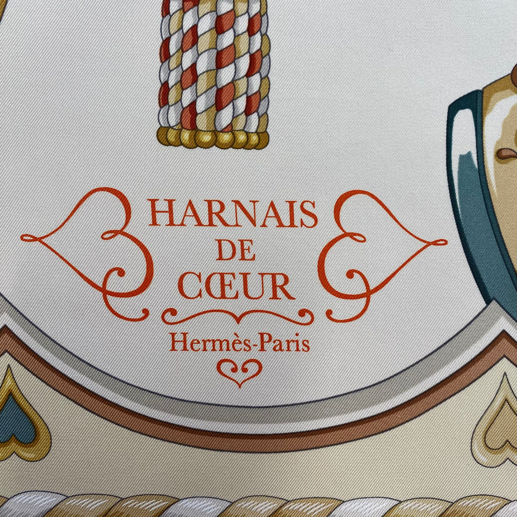 Hermès Harnais de Coeur Silk Scarf