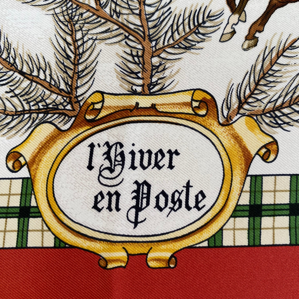 Hermès L’Hiver en Poste Silk Scarf