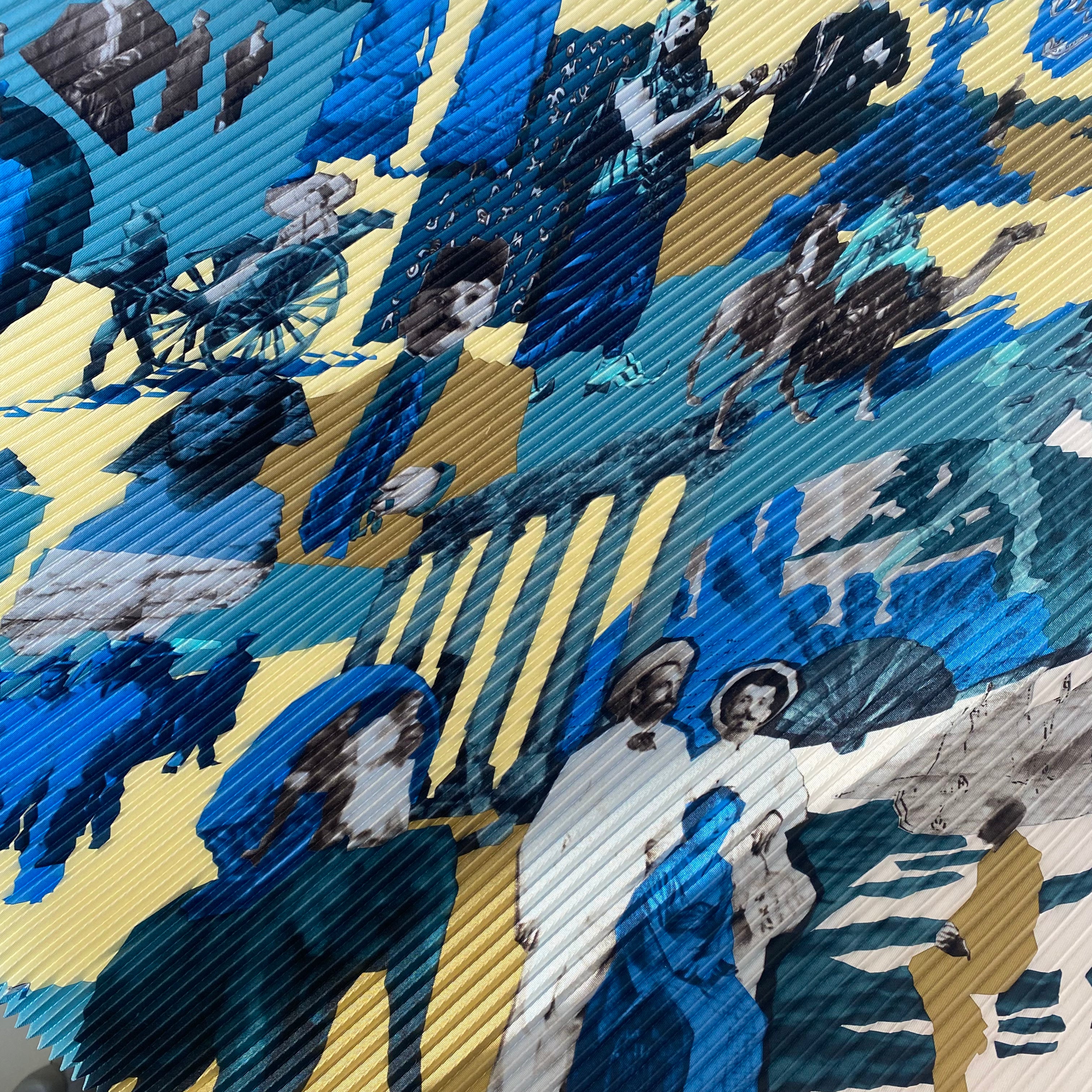 Hermès Boxed Pierre Lot l’Âme Voyageuse Plissè Silk Scarf