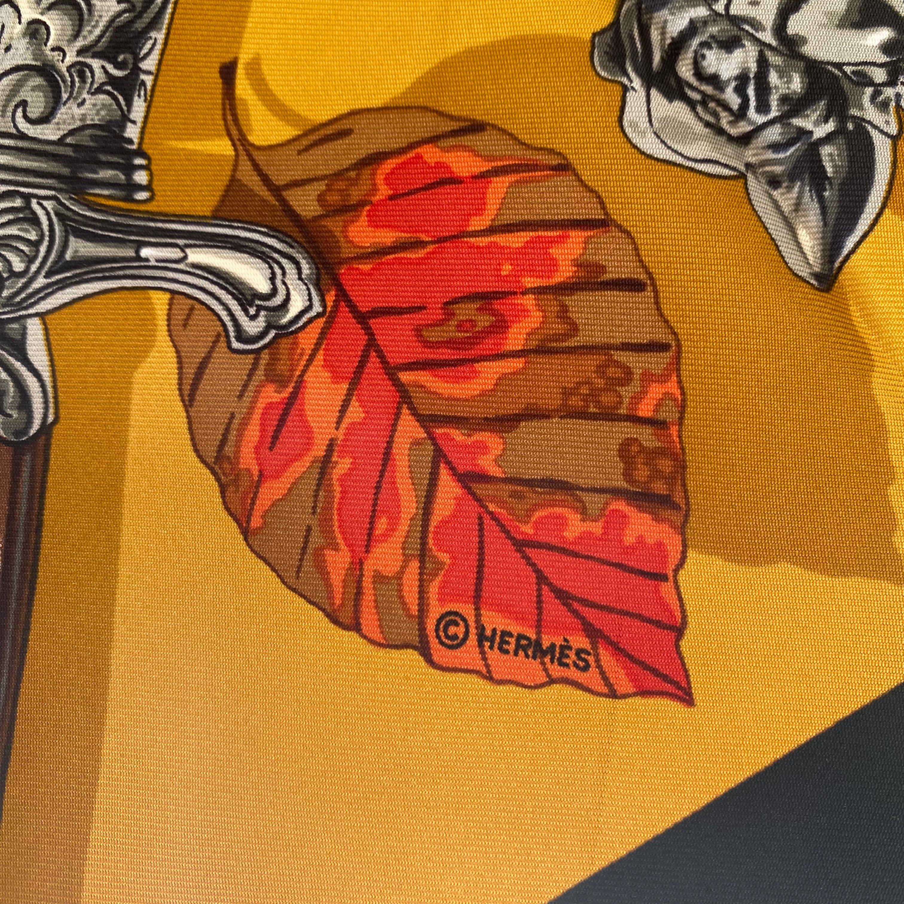 Hermès Au Plus Dru Silk Scarf