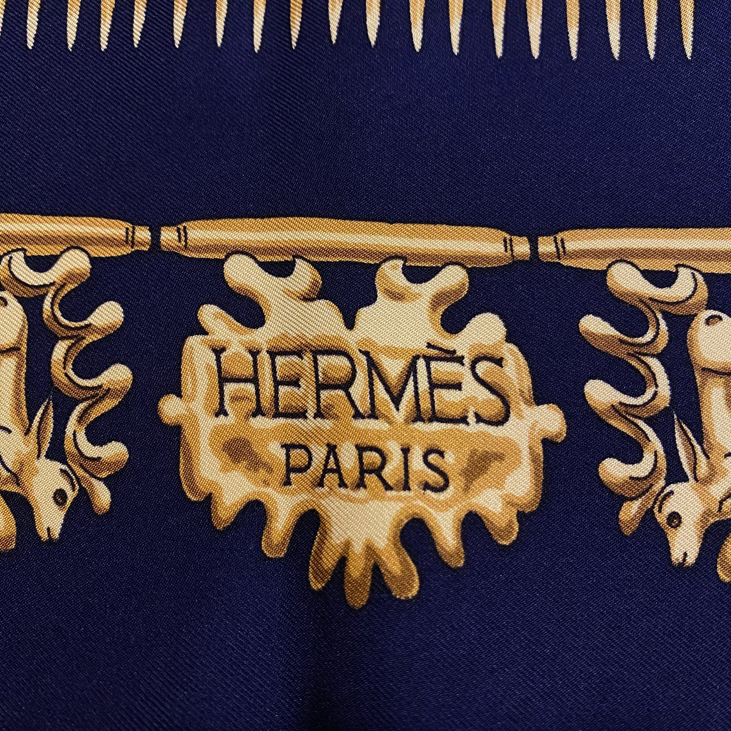 Hermès Les Cavaliers D’Or Silk Scarf