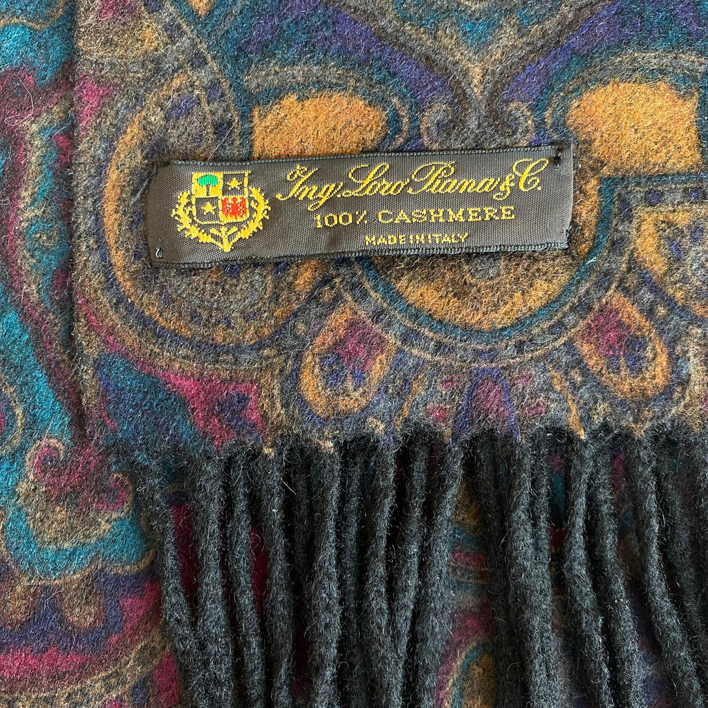 Loro Piana Multicolour Patterned Luxury Cashmere Woven Wrap