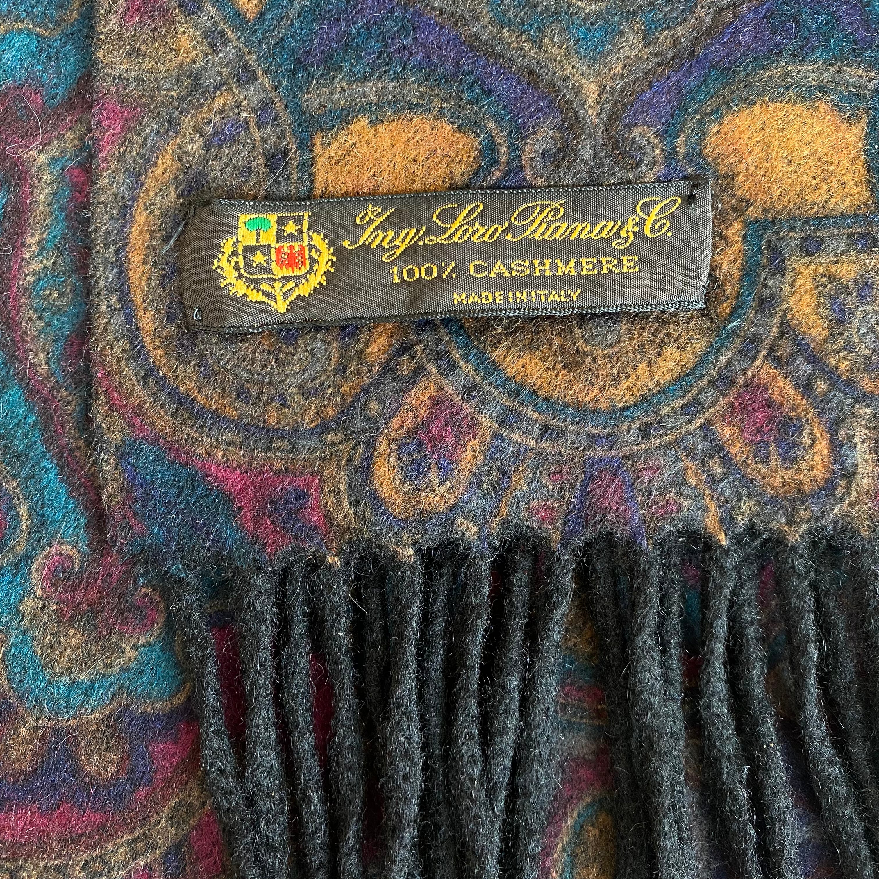 Loro Piana Multicolour Patterned Luxury Cashmere Woven Wrap