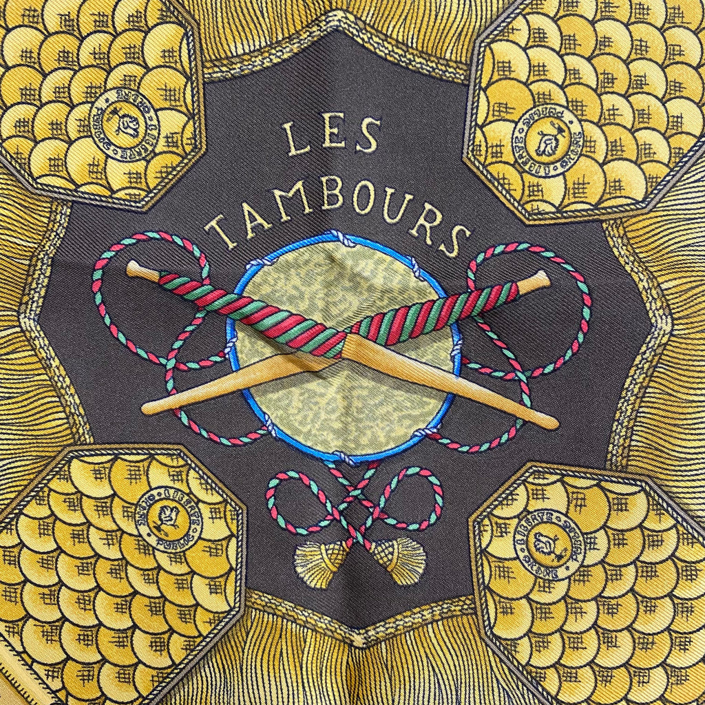 Hermès Les Tambours Silk Scarf