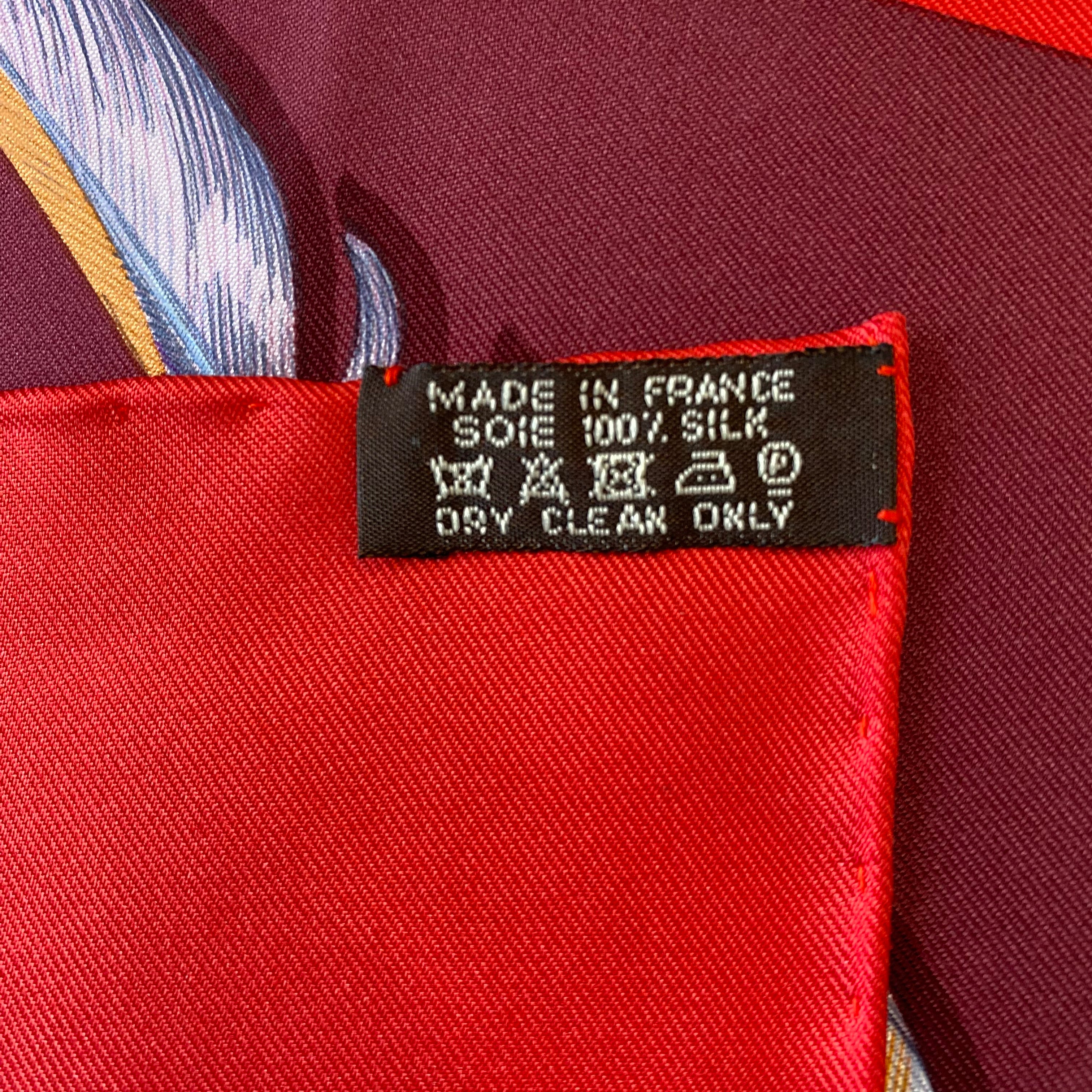 Brand New Boxed Hermès Plumes II Silk Scarf