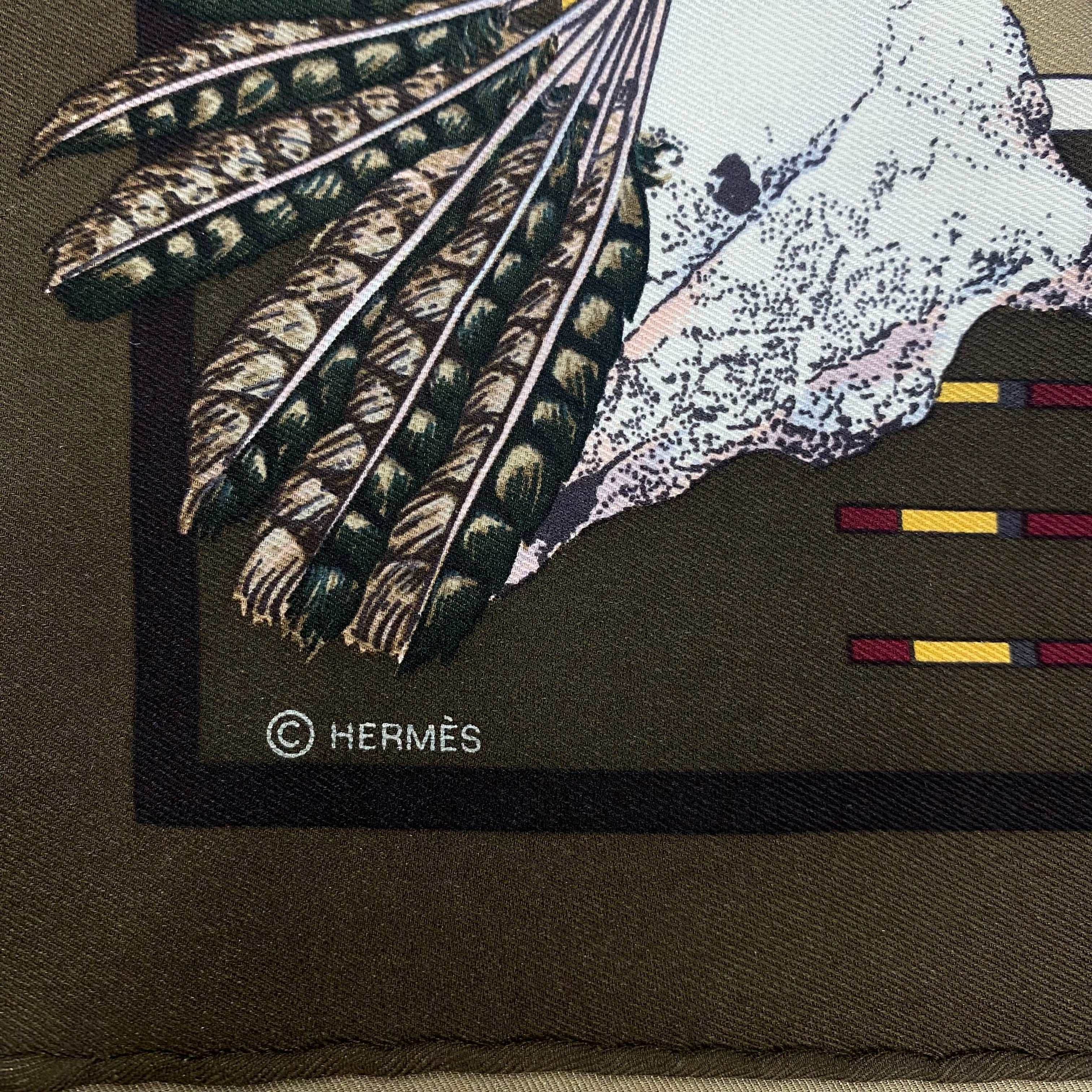Hermès Pani la Shar Pawnee 70 Silk Scarf